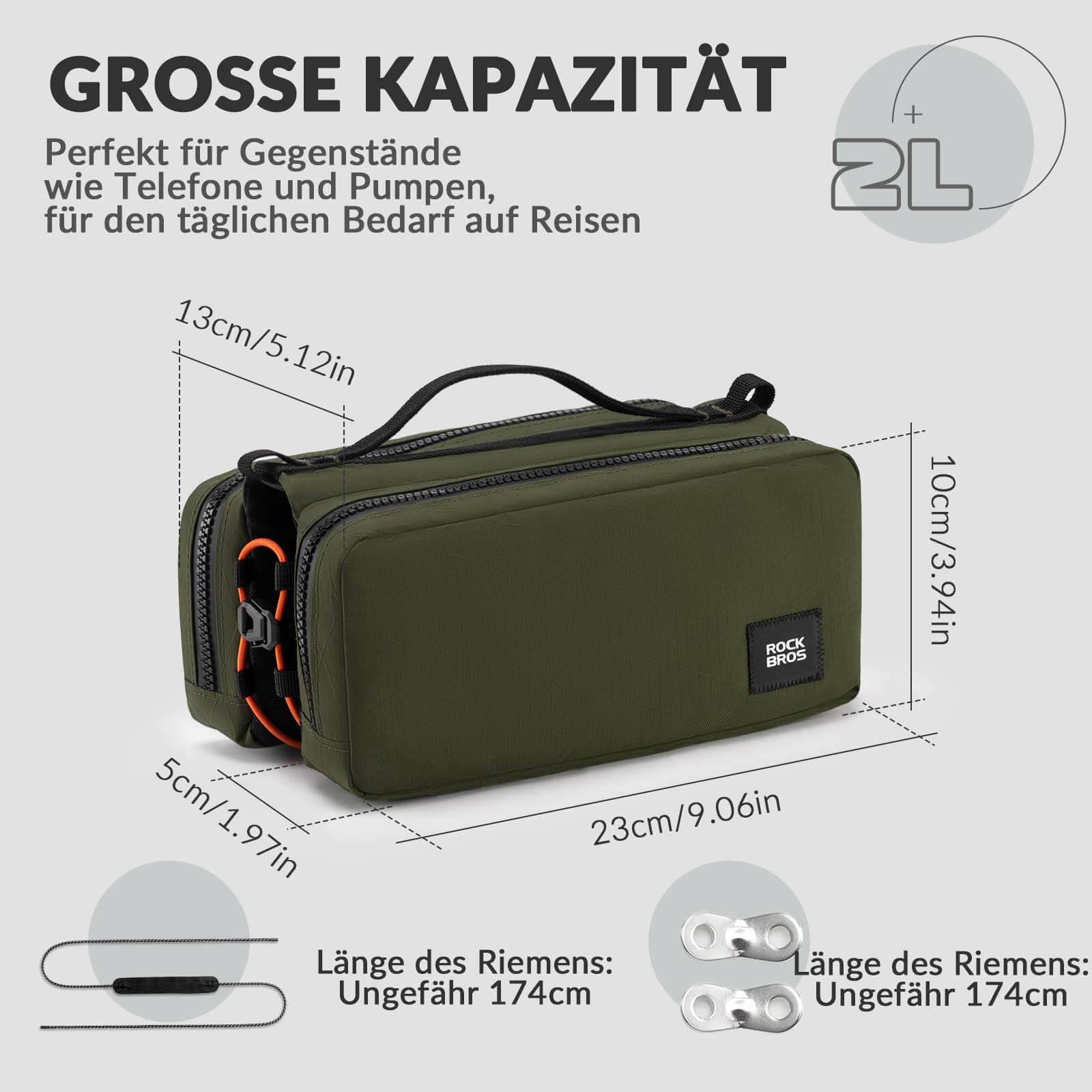 ROCKBROS Fahrradtasche Rahmentasche mit Schultergurt Oberrohrtasche - Fahrradtaschen ROCKBROS - EU - NooMii