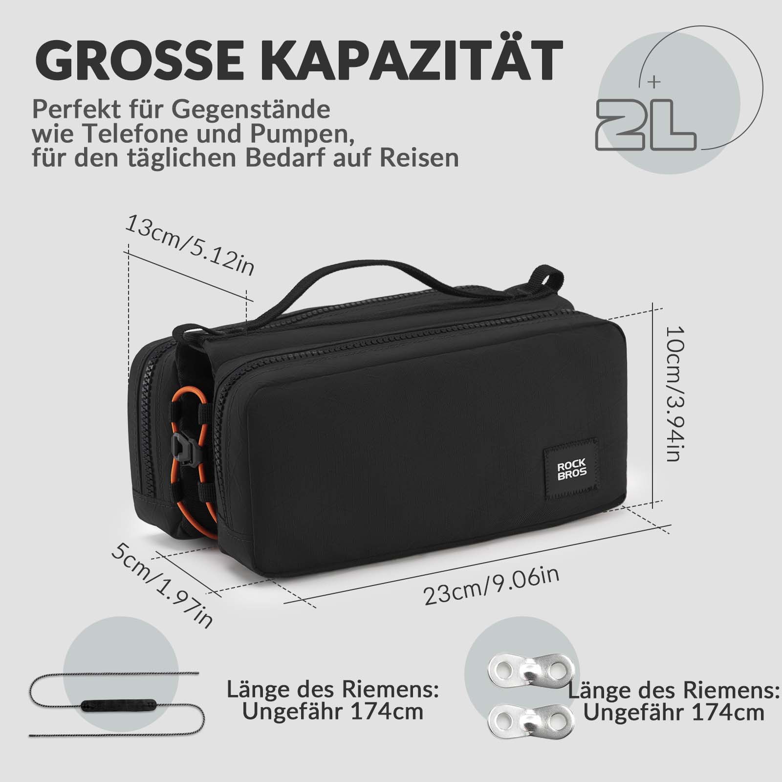 ROCKBROS Fahrradtasche Rahmentasche mit Schultergurt Oberrohrtasche - Fahrradtaschen ROCKBROS - EU - NooMii