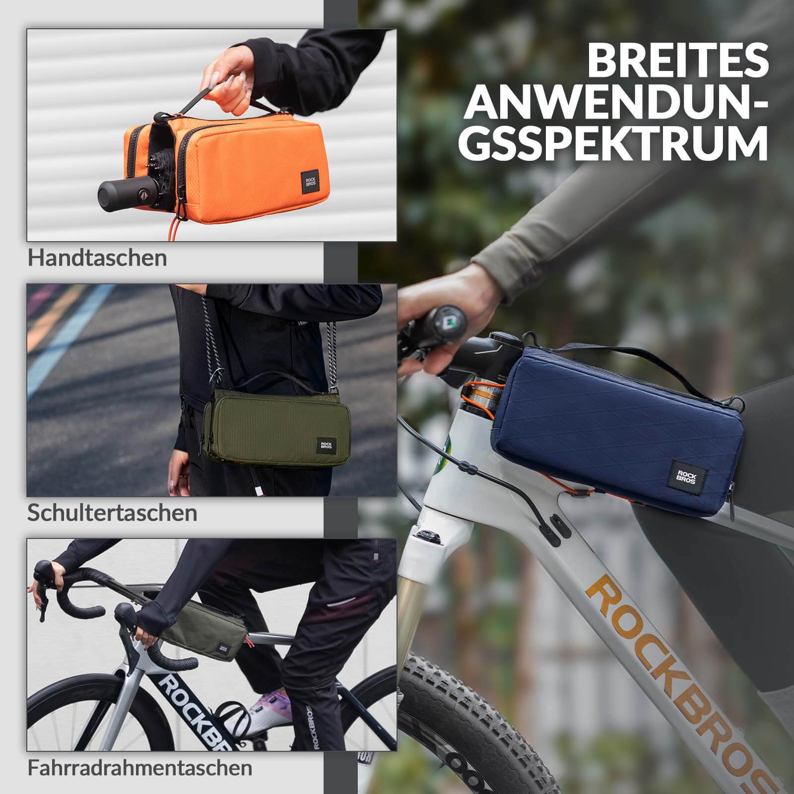 ROCKBROS Fahrradtasche Rahmentasche mit Schultergurt Oberrohrtasche - Fahrradtaschen ROCKBROS - EU - NooMii