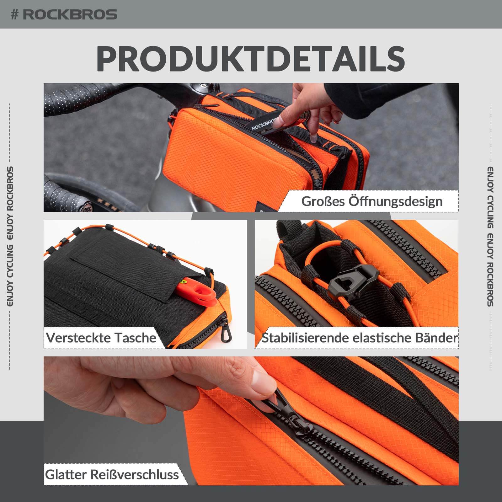 ROCKBROS Fahrradtasche Rahmentasche mit Schultergurt Oberrohrtasche - Fahrradtaschen ROCKBROS - EU - NooMii