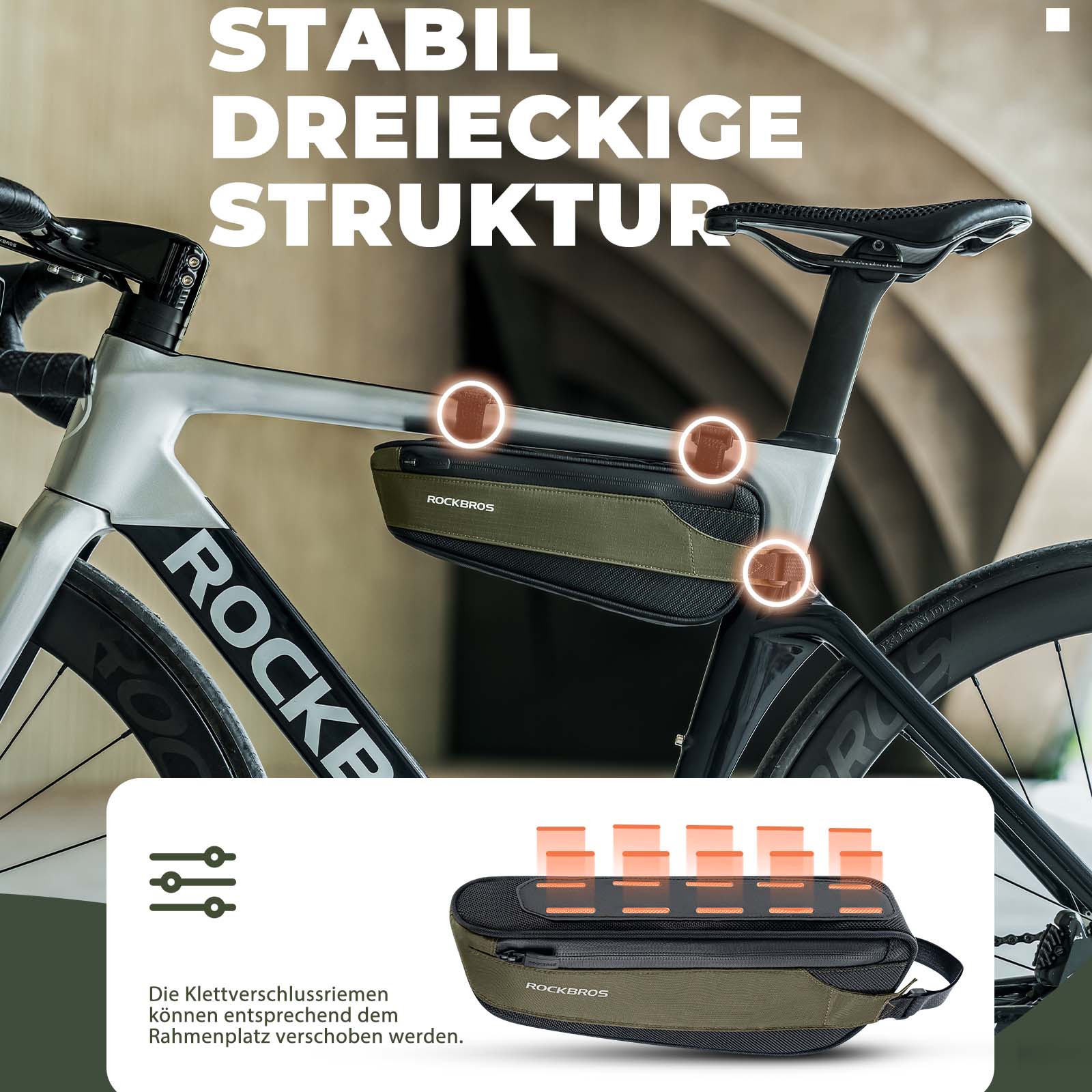 ROCKBROS Fahrradtasche Reflektierende Kapazität von 1,4L Rahmentasche - Fahrradtaschen ROCKBROS - EU - NooMii