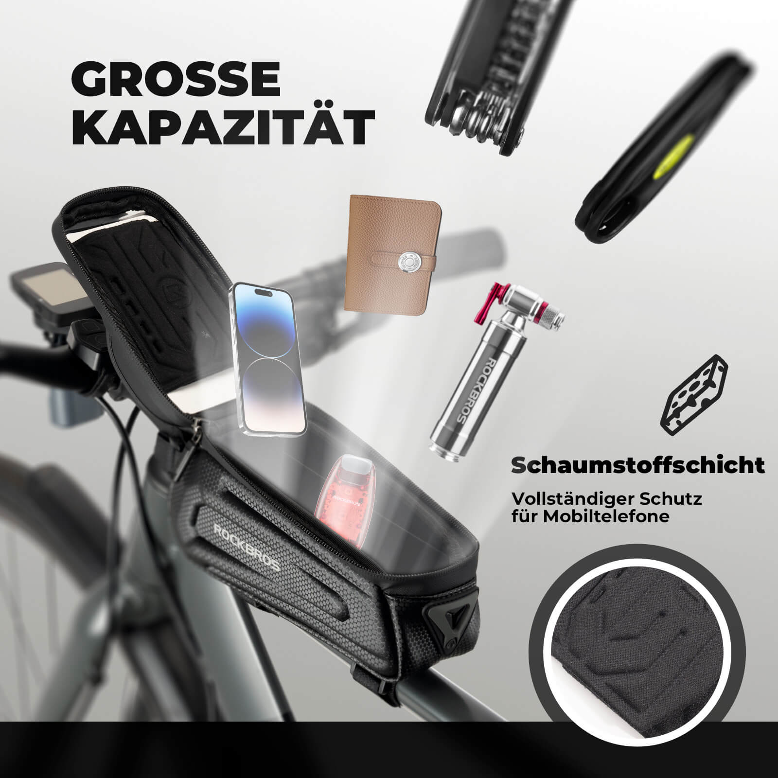 ROCKBROS Fahrradtasche Wasserabweisend Handytasche mit TPU Touchscreen - Fahrradtaschen ROCKBROS - EU - NooMii