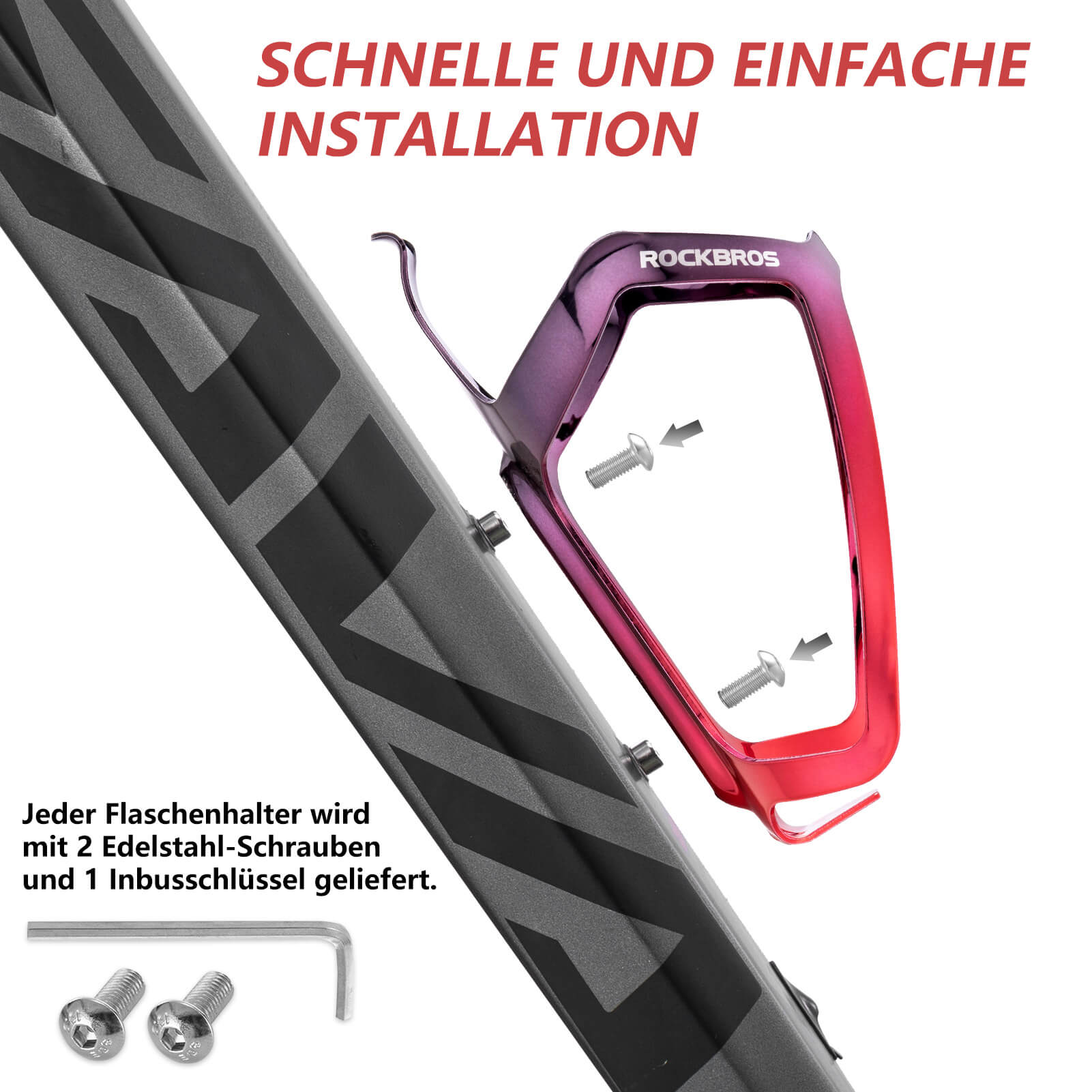 ROCKBROS Flaschenhalter Fahrrad Getränkehalter Leichtgewicht 30g - Fahrrad Flaschenhalter ROCKBROS - EU - NooMii