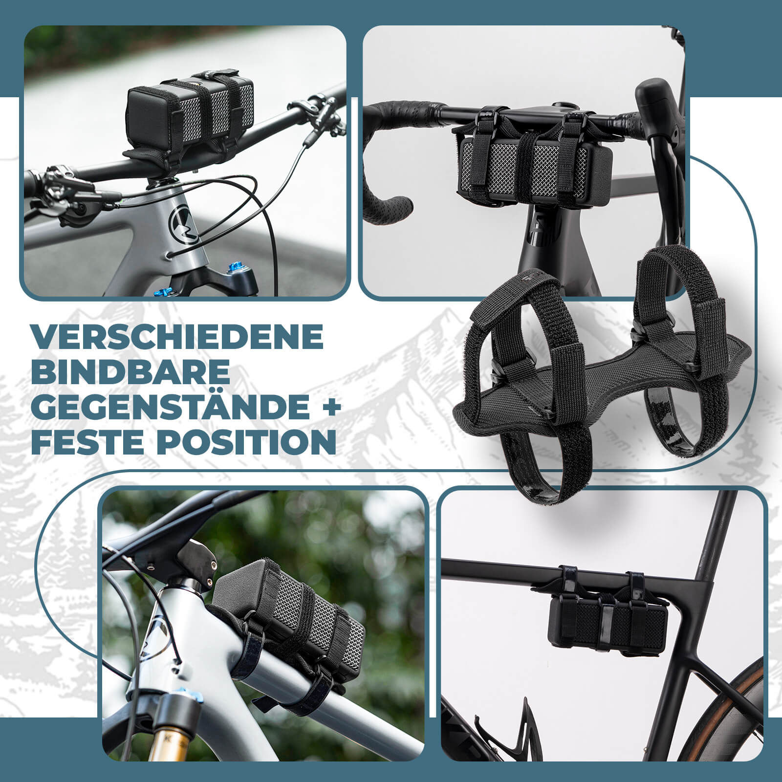 ROCKBROS Flaschenhalter Fahrrad Lautsprecherhalterung Verstellbarer Riemen - Fahrrad Flaschenhalter ROCKBROS - EU - NooMii