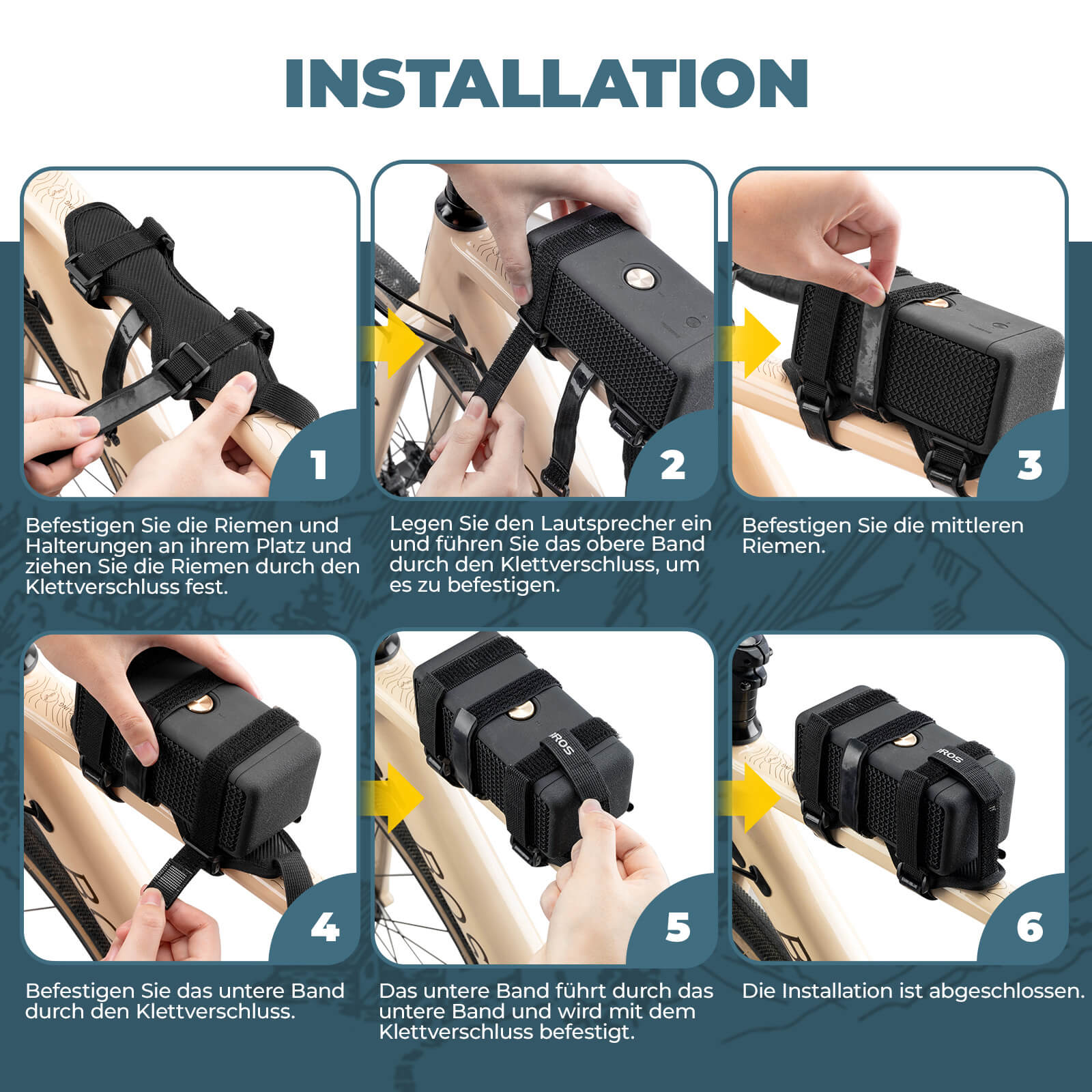 ROCKBROS Flaschenhalter Fahrrad Lautsprecherhalterung Verstellbarer Riemen - Fahrrad Flaschenhalter ROCKBROS - EU - NooMii