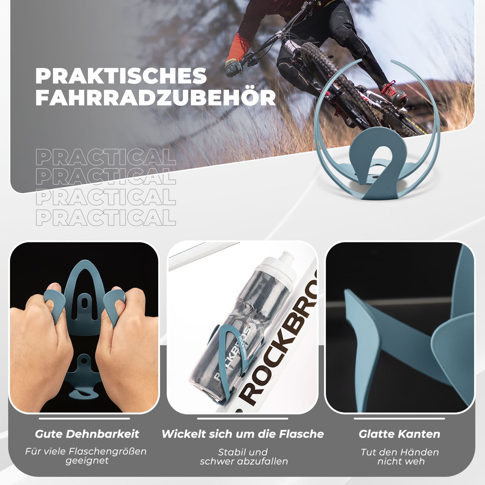 ROCKBROS Flaschenhalter Fahrradzubehör Fahrrad Leicht Getränkehalter Befestig - Fahrrad Flaschenhalter ROCKBROS - EU - NooMii