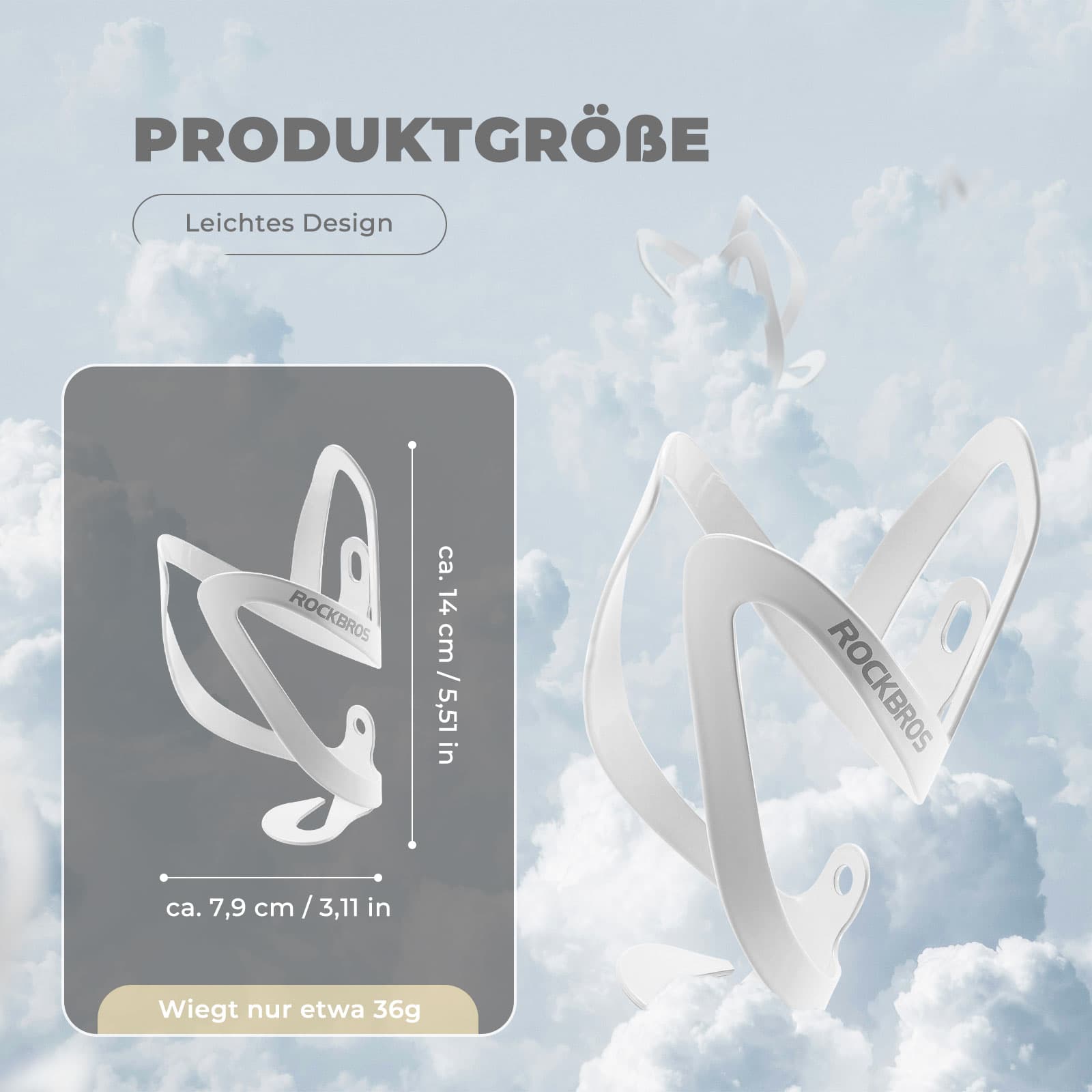 ROCKBROS Flaschenhalter Fahrradzubehör Fahrrad Leicht Getränkehalter Befestig - Fahrrad Flaschenhalter ROCKBROS - EU - NooMii