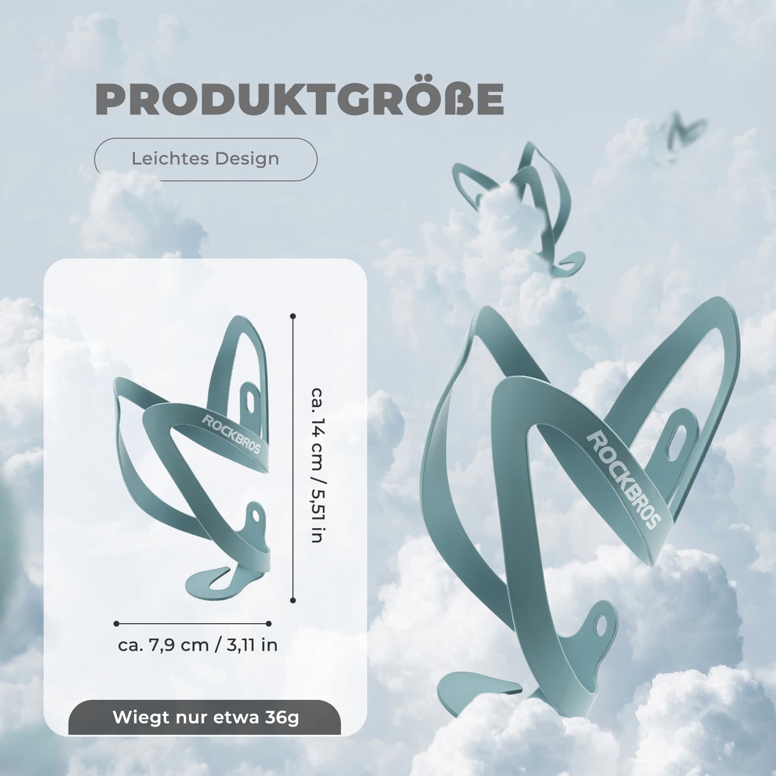 ROCKBROS Flaschenhalter Fahrradzubehör Fahrrad Leicht Getränkehalter Befestig - Fahrrad Flaschenhalter ROCKBROS - EU - NooMii