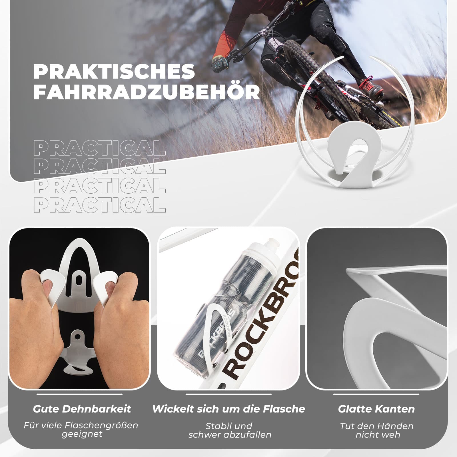 ROCKBROS Flaschenhalter Fahrradzubehör Fahrrad Leicht Getränkehalter Befestig - Fahrrad Flaschenhalter ROCKBROS - EU - NooMii
