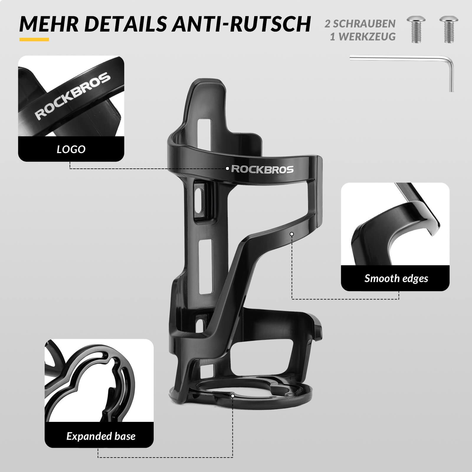 ROCKBROS Flaschenhalter Fahrradzubehör Fahrrad Leicht Getränkehalter Stabil - Fahrrad Flaschenhalter ROCKBROS - EU - NooMii