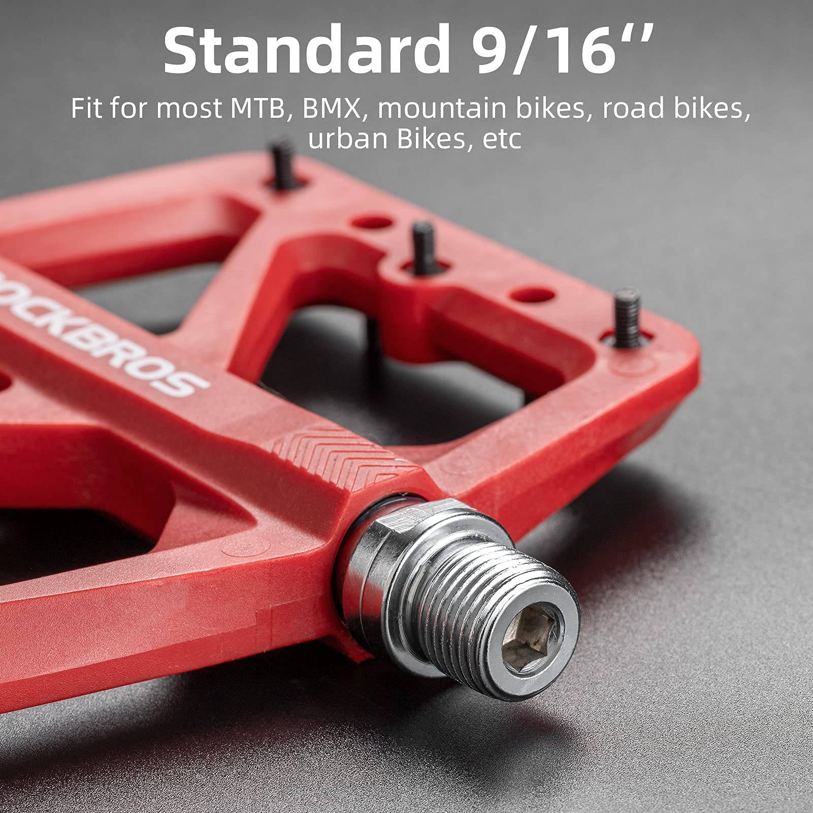 ROCKBROS Flat pedale 9/16 aus Nylon 3 Sealed Bearings rutschfest - Fahrradpedale ROCKBROS - EU - NooMii
