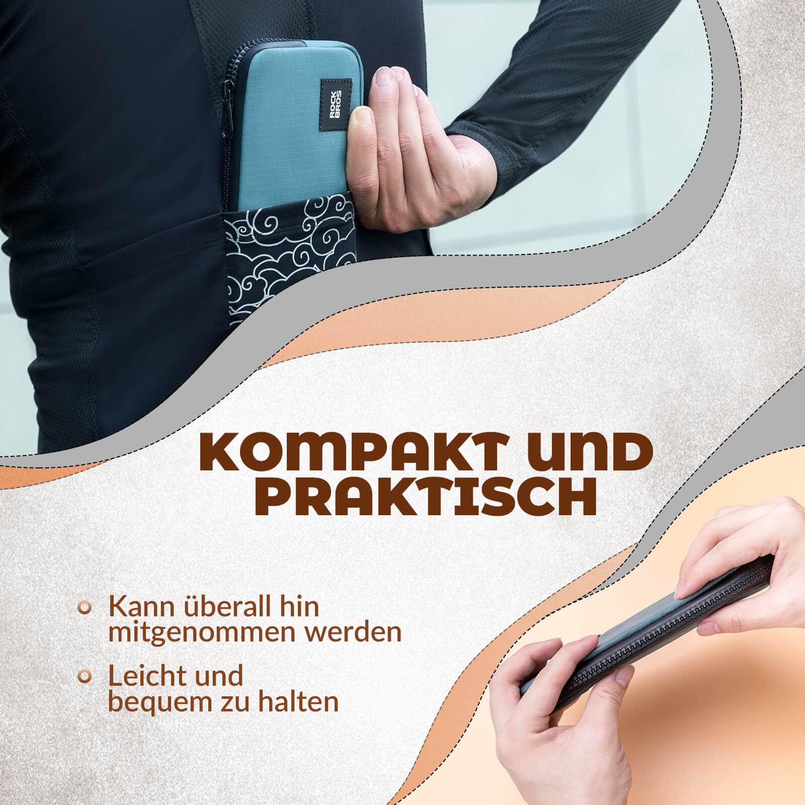 ROCKBROS Geldbörse Portemonnaie Geldbeutel Handytasche für Kreditkarte Schlüssel - Fahrradtaschen ROCKBROS - EU - NooMii