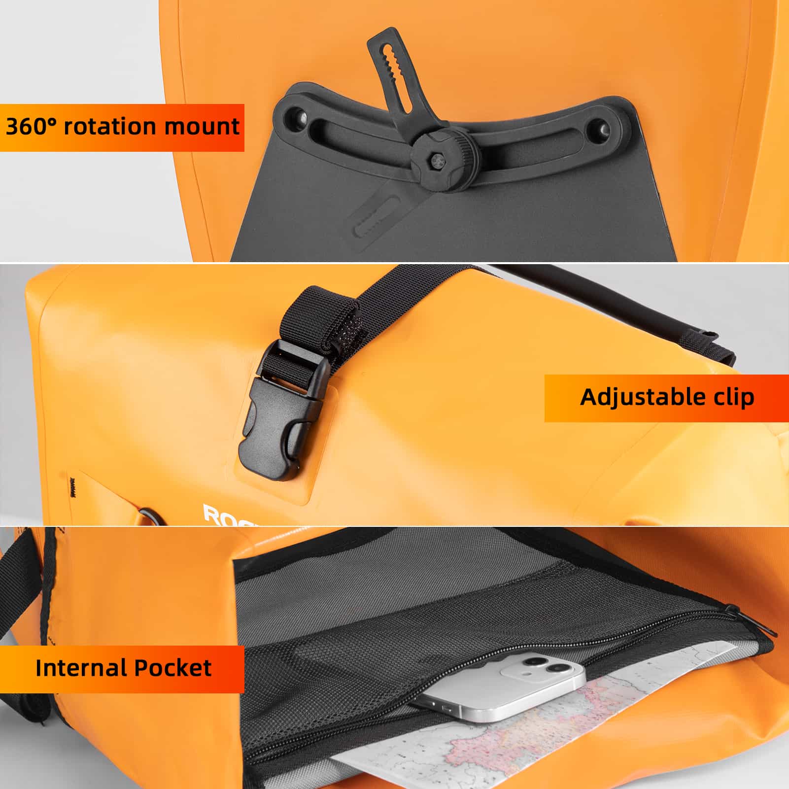 ROCKBROS Gepäckträgertasche 25L - 32L 100 % wasserdicht mit Tragegriff - Fahrradtaschen ROCKBROS - EU - NooMii