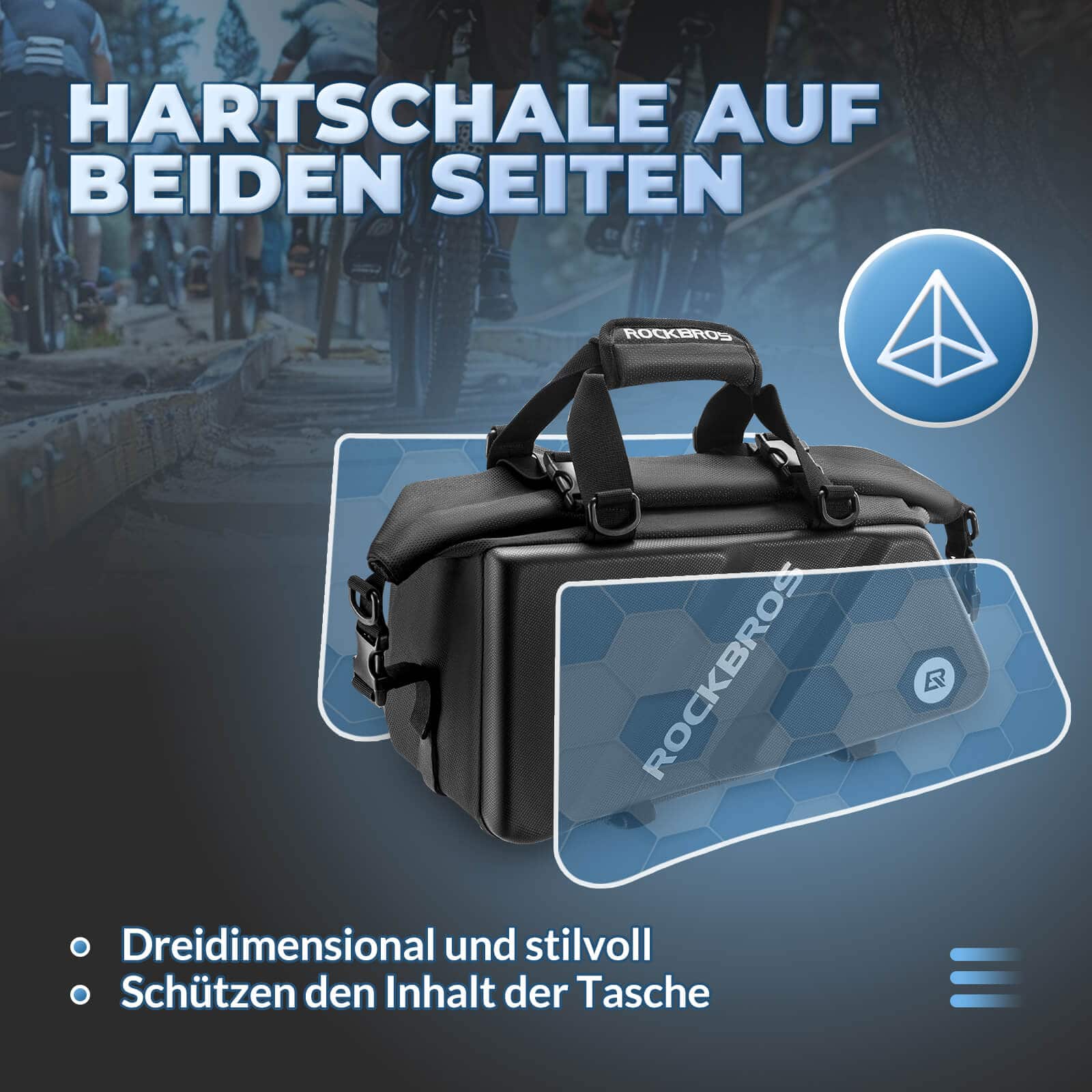 ROCKBROS Gepäckträgertasche Reflektierend Transporttasche 11,6 L mit Schultergurt - Fahrradtaschen ROCKBROS - EU - NooMii