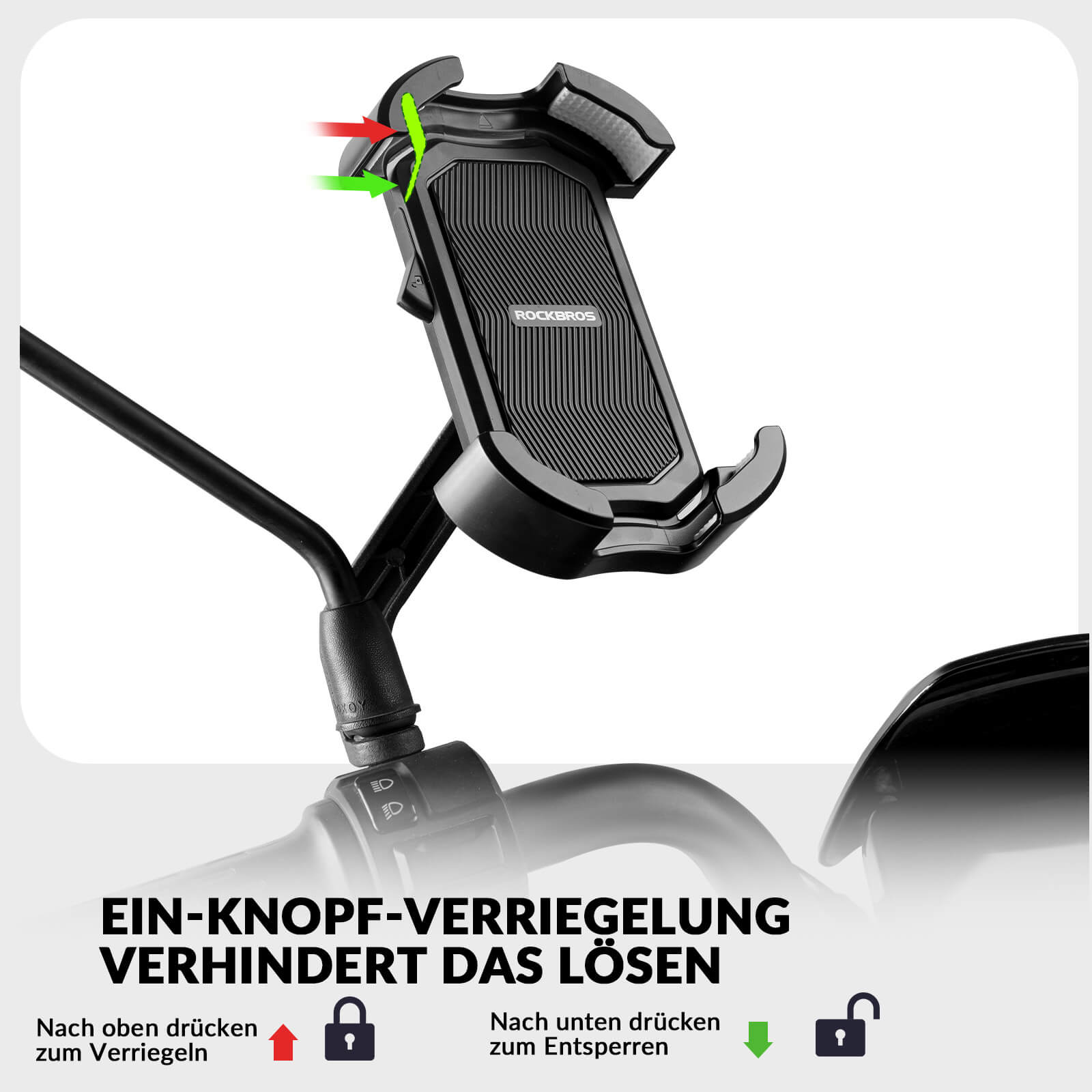 ROCKBROS Handyhalterung Fahrrad Handyhalter Motorrad 360° Drehbar für 4,7 - 7,0 Zoll - Fahrrad Handyhalterung ROCKBROS - EU - NooMii