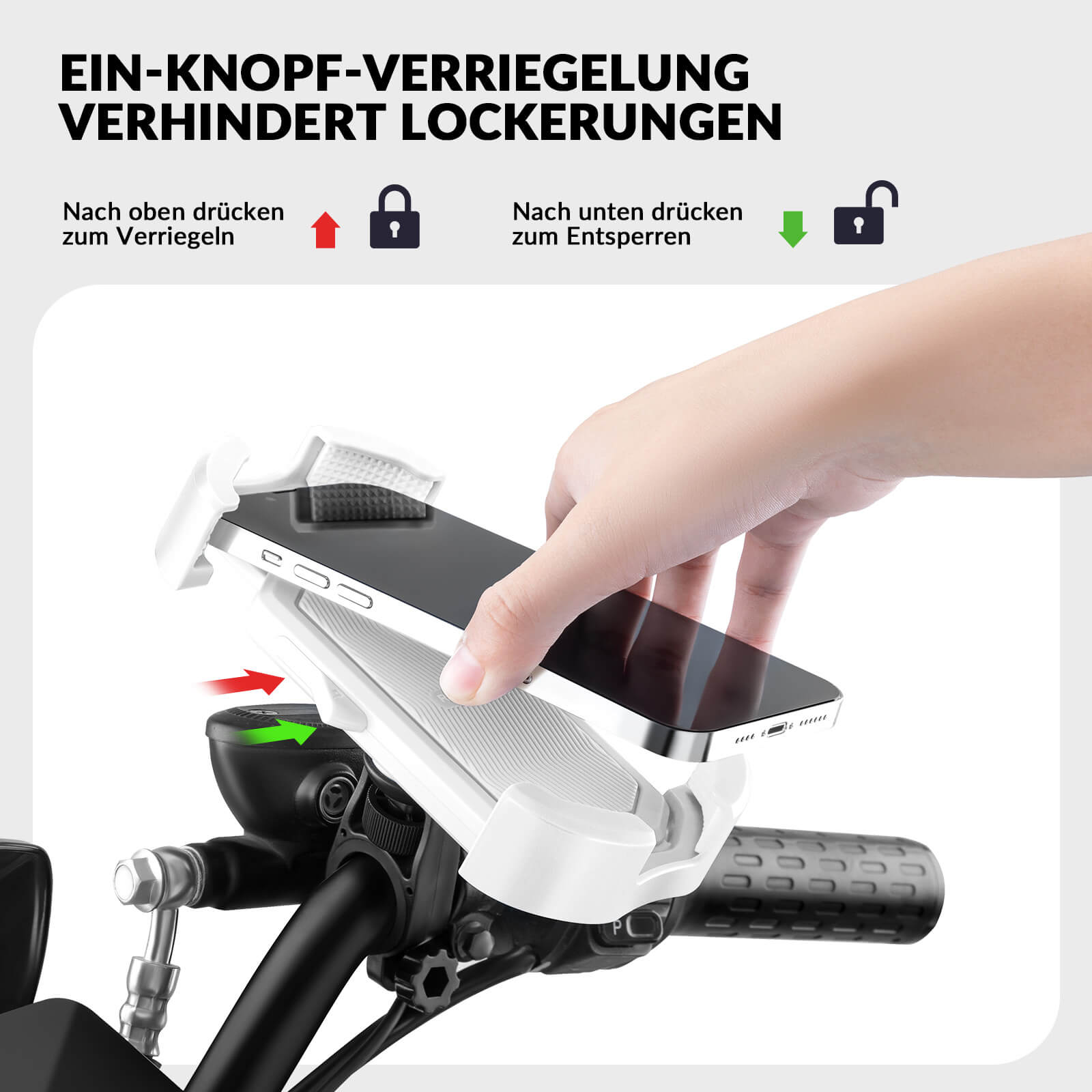 ROCKBROS Handyhalterung Fahrrad Handyhalter Motorrad 360° Drehbar für 4,7 - 7,0 Zoll - Fahrrad Handyhalterung ROCKBROS - EU - NooMii