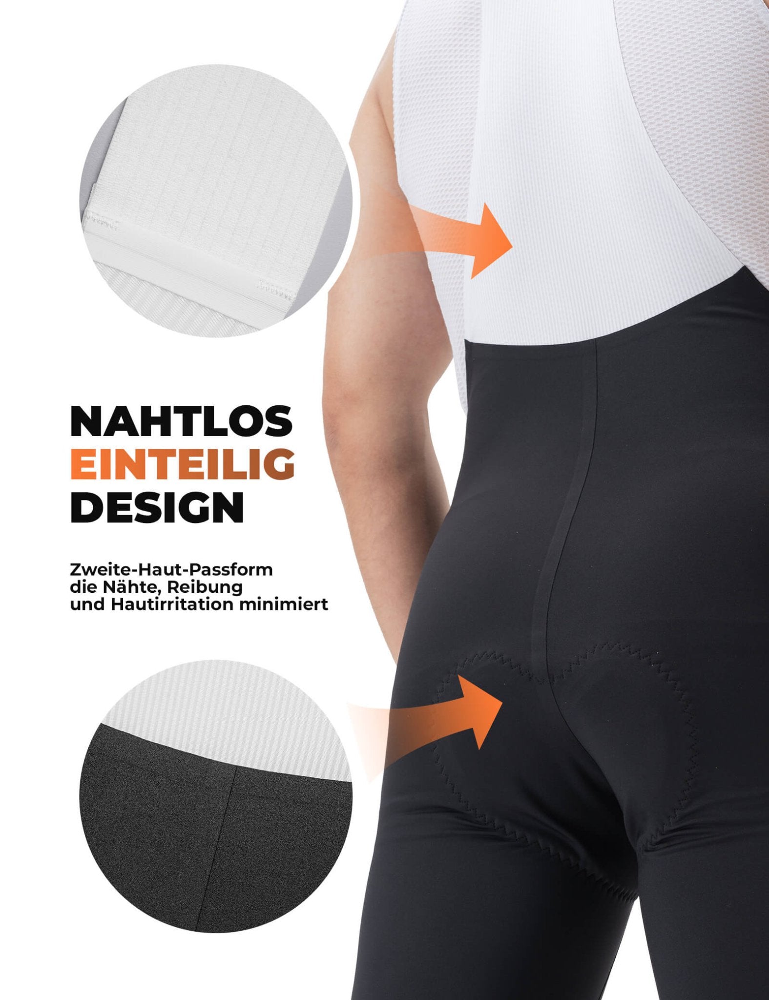 ROCKBROS Herren Fahrrad Trägerhose Lang Gepolstert - Fahrradhose ROCKBROS - EU - NooMii
