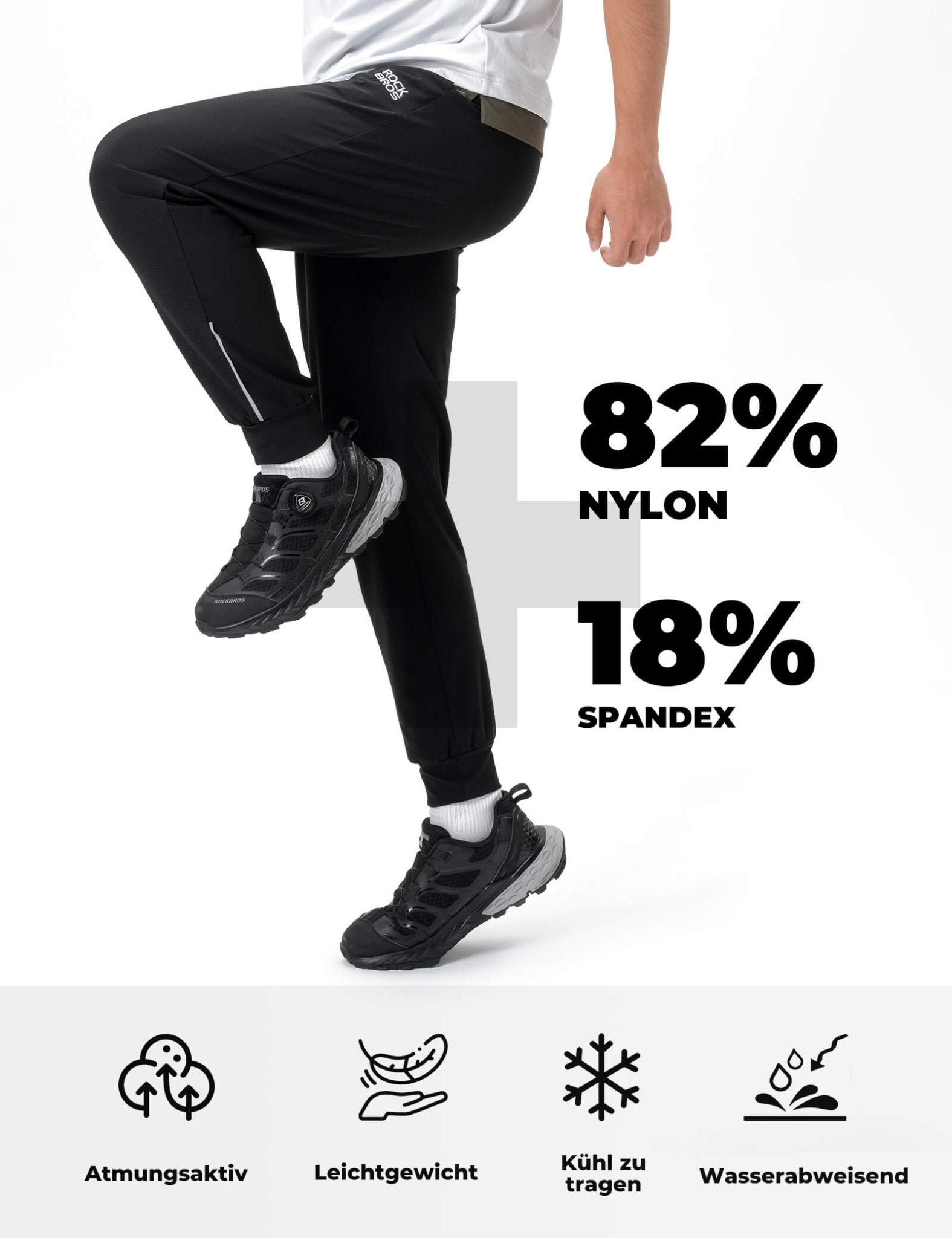 ROCKBROS Herren Fahrradhose Elastische Passform Sicherheitsstreifen - Fahrradhose ROCKBROS - EU - NooMii