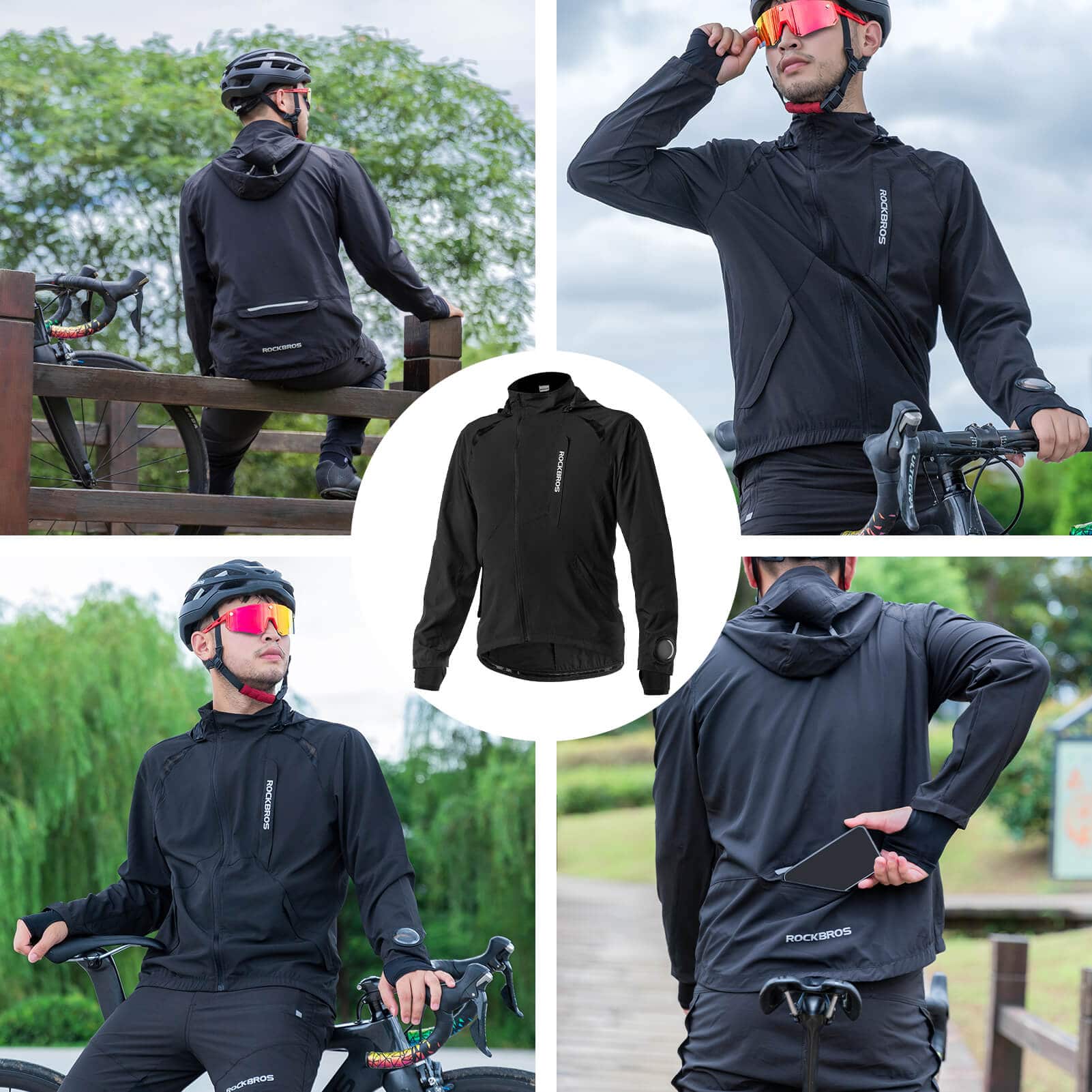 ROCKBROS Herren Softshelljacke atmungsaktiv Fahrradjacke Sommer/Herbst - Fahrradjacke ROCKBROS - EU - NooMii