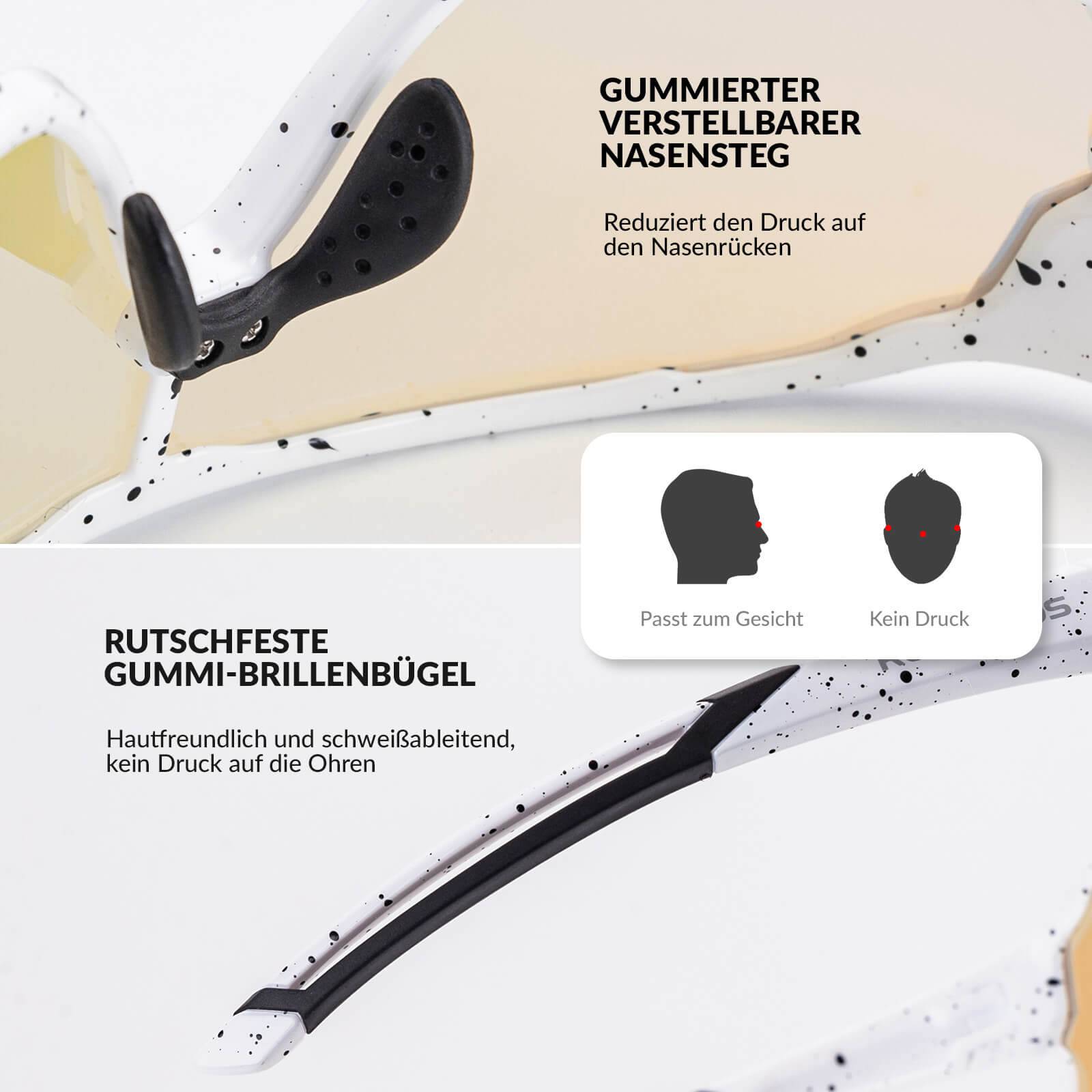 ROCKBROS Kinder Fahrradbrille UV400 - Schutz Selbsttönend Sonnenbrille - Fahrradbrille ROCKBROS - EU - NooMii