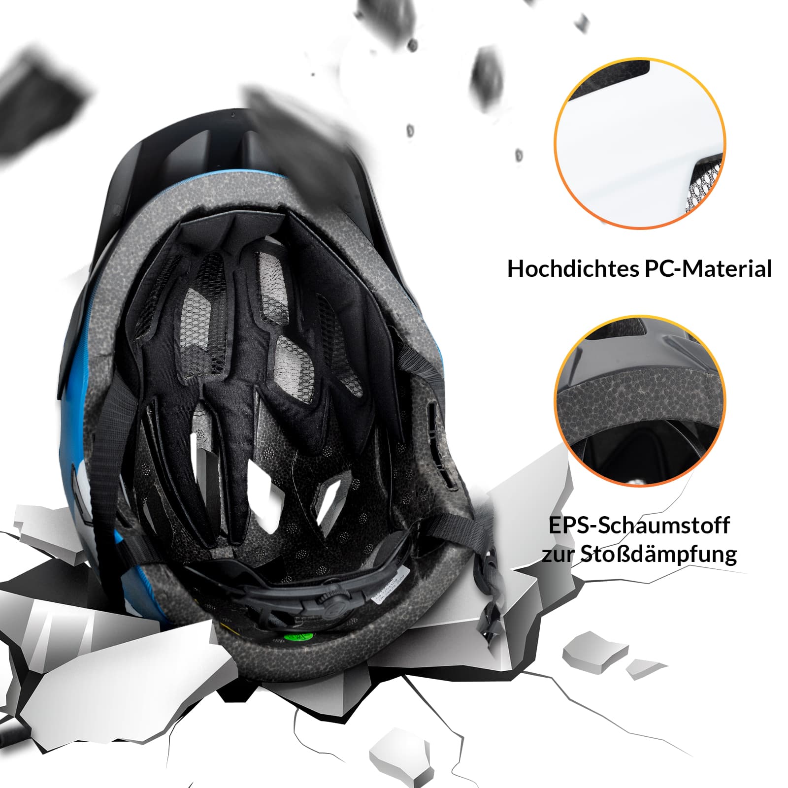 ROCKBROS Kinderhelm BMX MTB Downhill Helm mit Abnehmbarem Kinnschutz und Krempe - Helme für Kinder ROCKBROS - EU - NooMii
