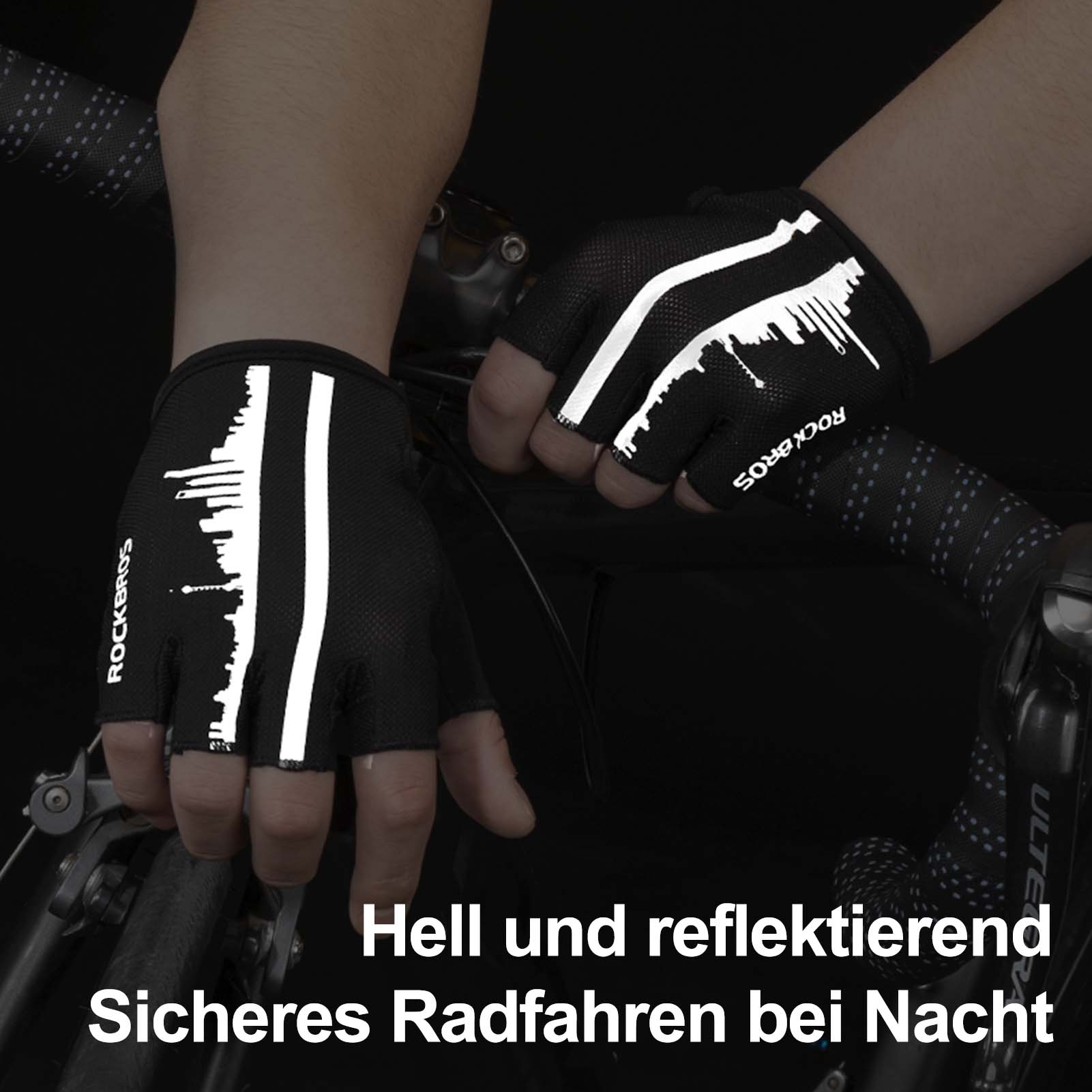 ROCKBROS Kurz Fahrradhandschuhe SBR Stoßdämpfend rutschfest Unisex - Fahrradhandschuhe ROCKBROS - EU - NooMii