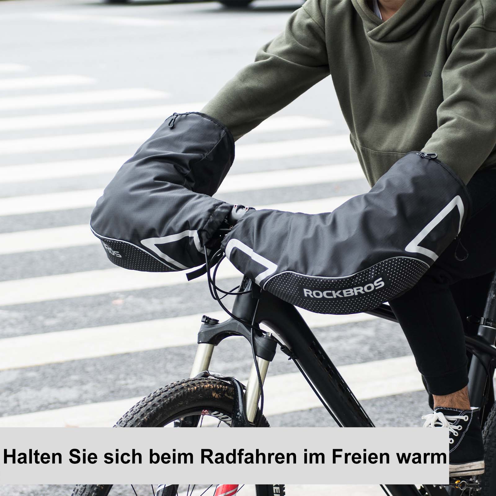 ROCKBROS Lenkerstulpen Lenker Gefüttert Abdichtung Handschuhe Schwarz - Lenkerstulpe ROCKBROS - EU - NooMii