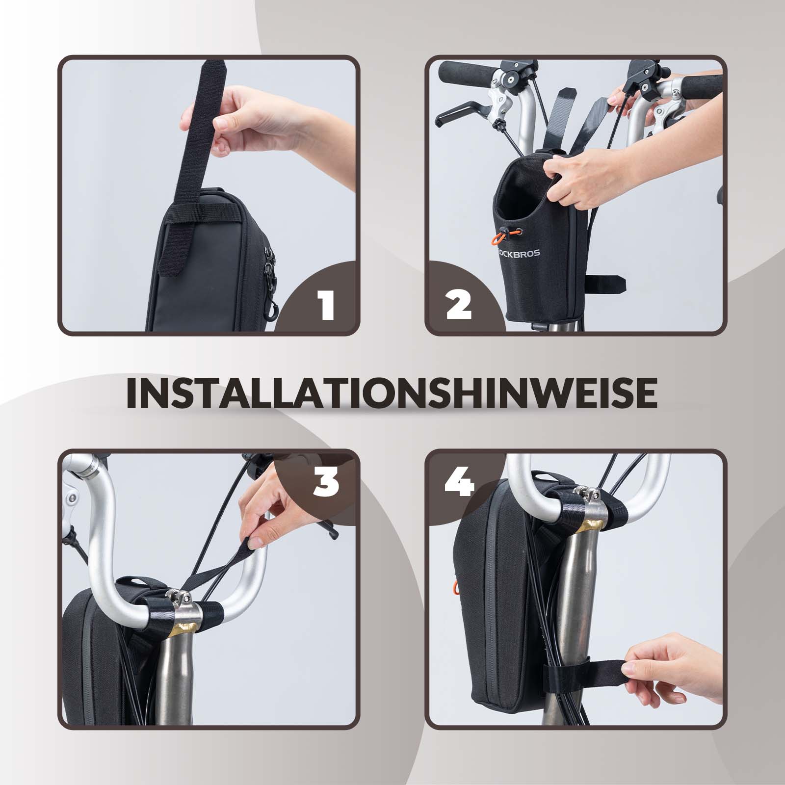 ROCKBROS Lenkertasche Flaschentasche Trinkflaschenhalter Multifunktionales Design - Fahrradtaschen ROCKBROS - EU - NooMii