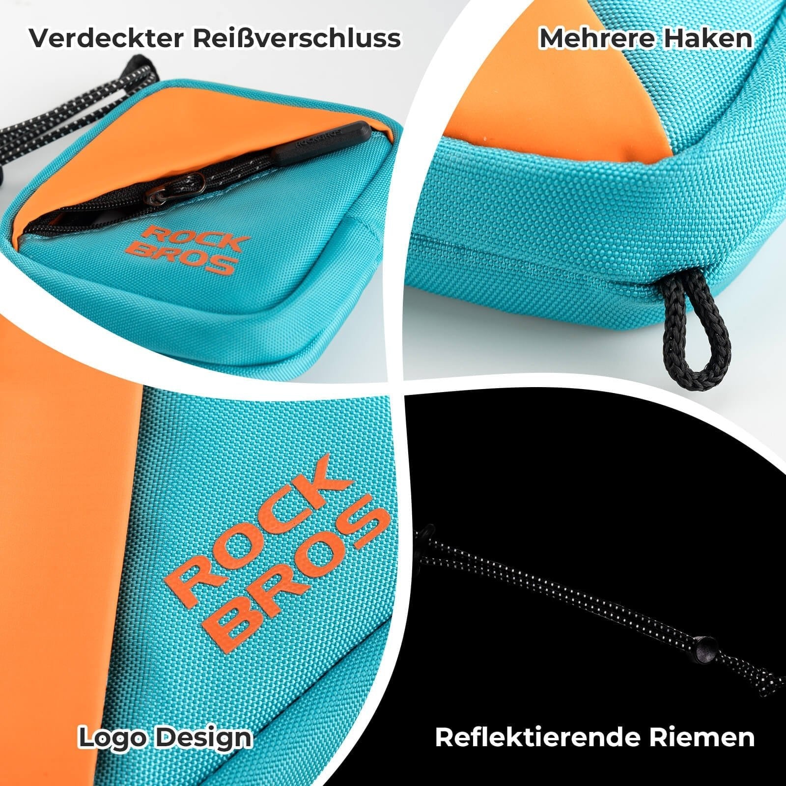 ROCKBROS Mini Fahrrad Satteltasche Fahrradtasche Geldbörse mit Gurt 0,25L - Fahrradtaschen ROCKBROS - EU - NooMii