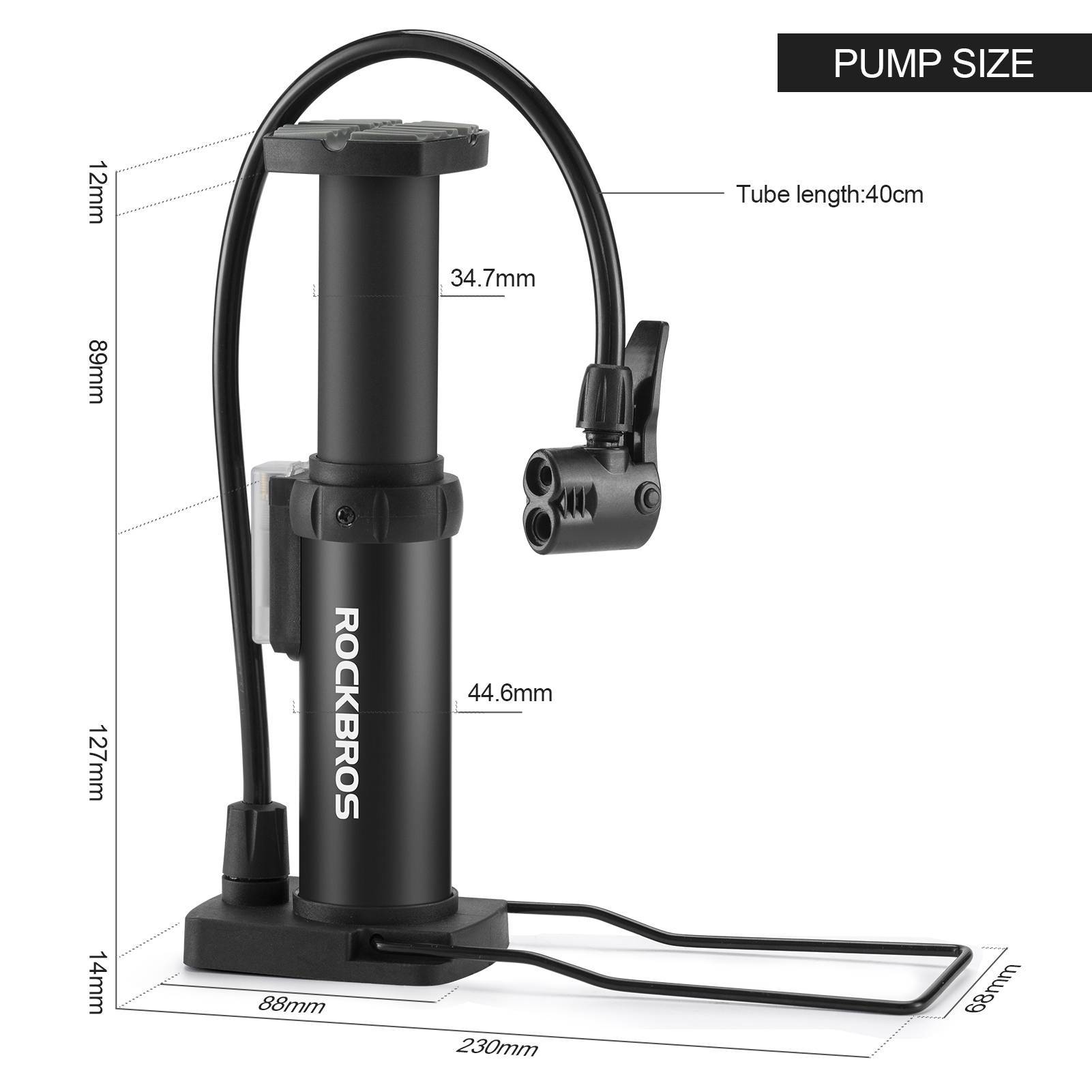 ROCKBROS Mini Tragbare Luftpumpe Fußpumpen für alle Ventile SV/AV - Fahrrad Luftpumpen ROCKBROS - EU - NooMii