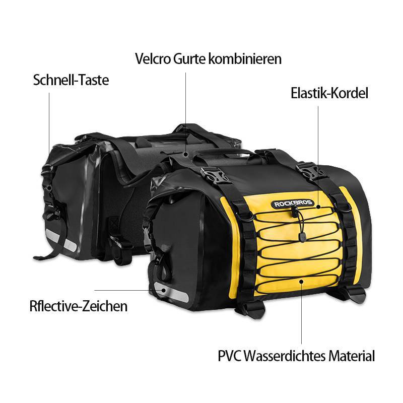 ROCKBROS Motorrad Gepäckträgertaschen wasserdicht Motorradtasche 62L - Fahrradtaschen ROCKBROS - EU - NooMii