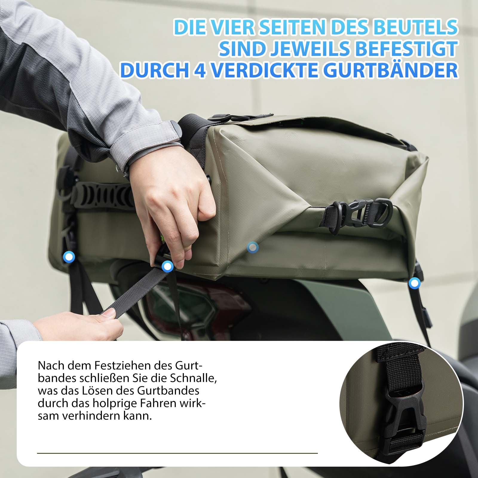 ROCKBROS Motorrad Hecktasche 100% Wasserdichte Motorrad Gepäcktasche ca.30L - Fahrradtaschen ROCKBROS - EU - NooMii