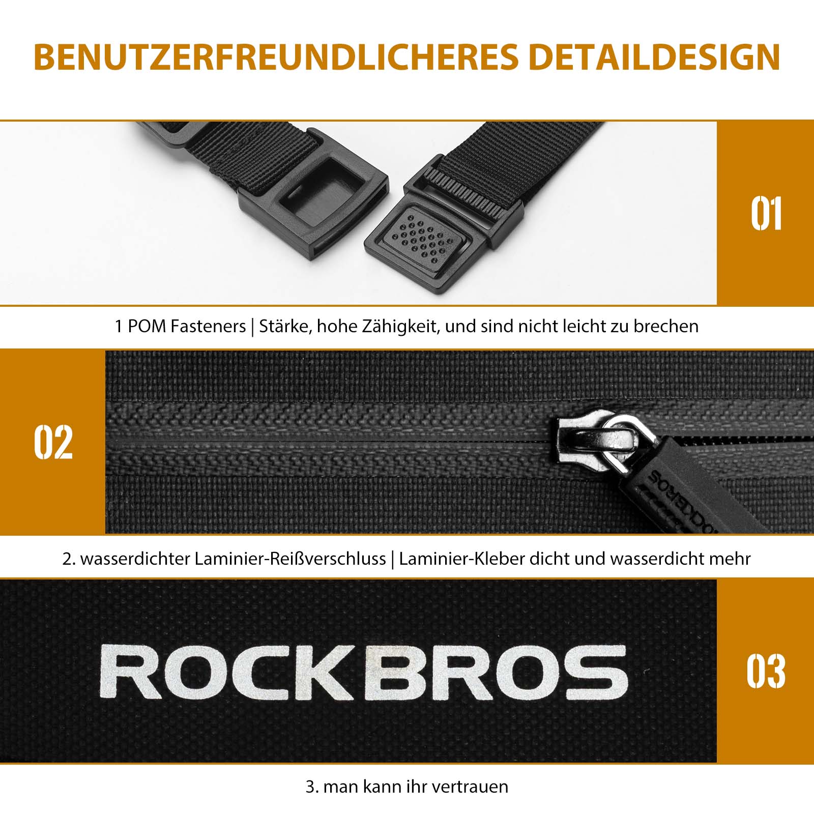 ROCKBROS Motorrad Tankrucksack Wasserdichter Magnet Tanktasche Schwarz - Motorradtaschen ROCKBROS - EU - NooMii