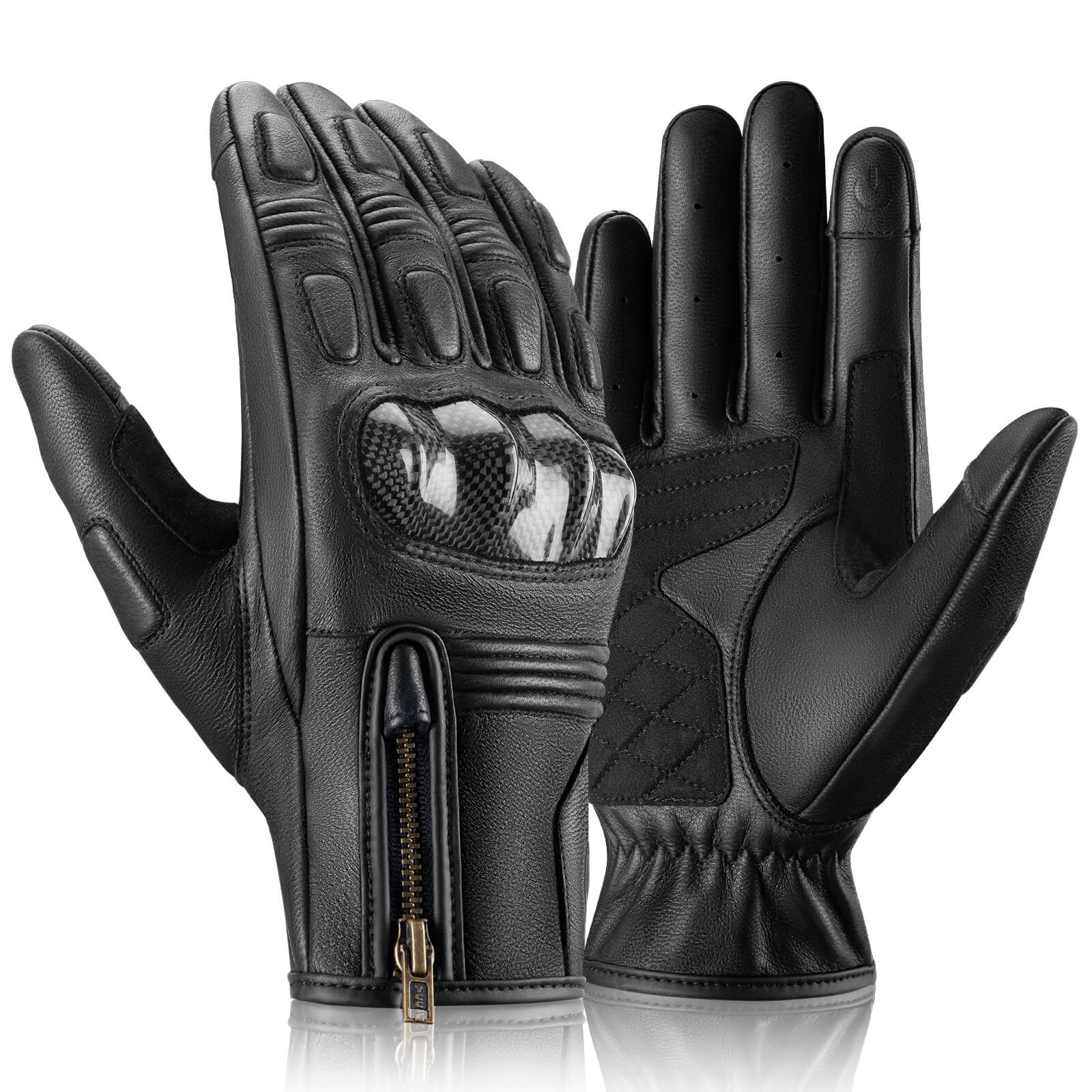 ROCKBROS Motorradhandschuhe Touchscreen Leder Vollfinger Handschuhe Amtungsaktiv - Motorradhandschuhe ROCKBROS - EU - NooMii