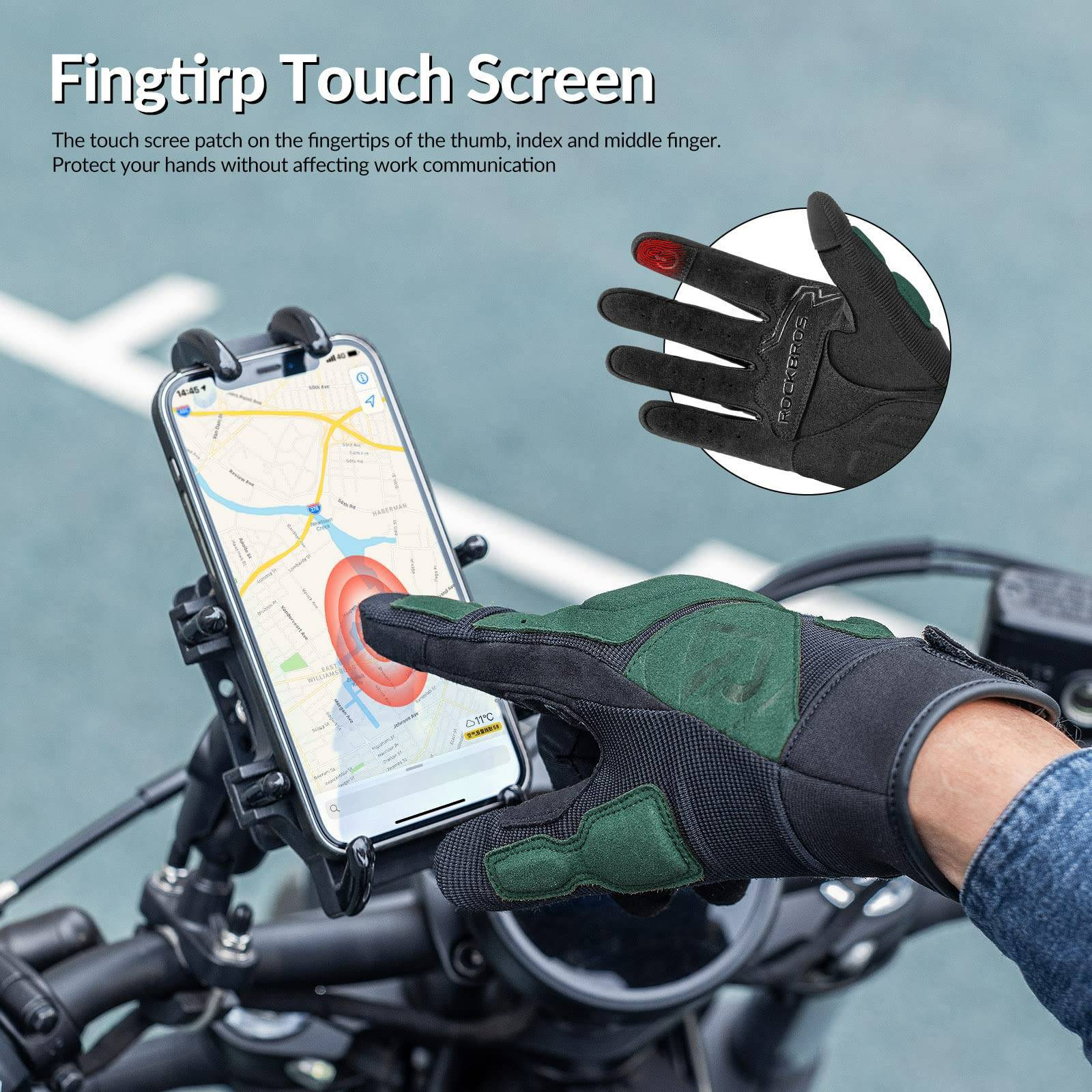 ROCKBROS Motorradhandschuhe Winddichte Touchscreen Herren Handschuhe - Fahrradhandschuhe ROCKBROS - EU - NooMii