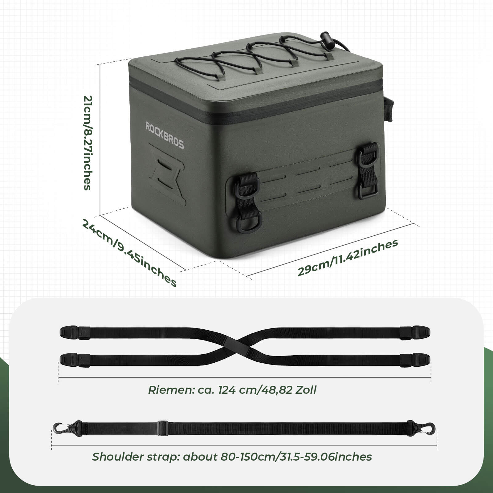 ROCKBROS Motorradtasche Wasserdicht Gepäckträgertasche Hecktasche 13L - Motorradtaschen ROCKBROS - EU - NooMii