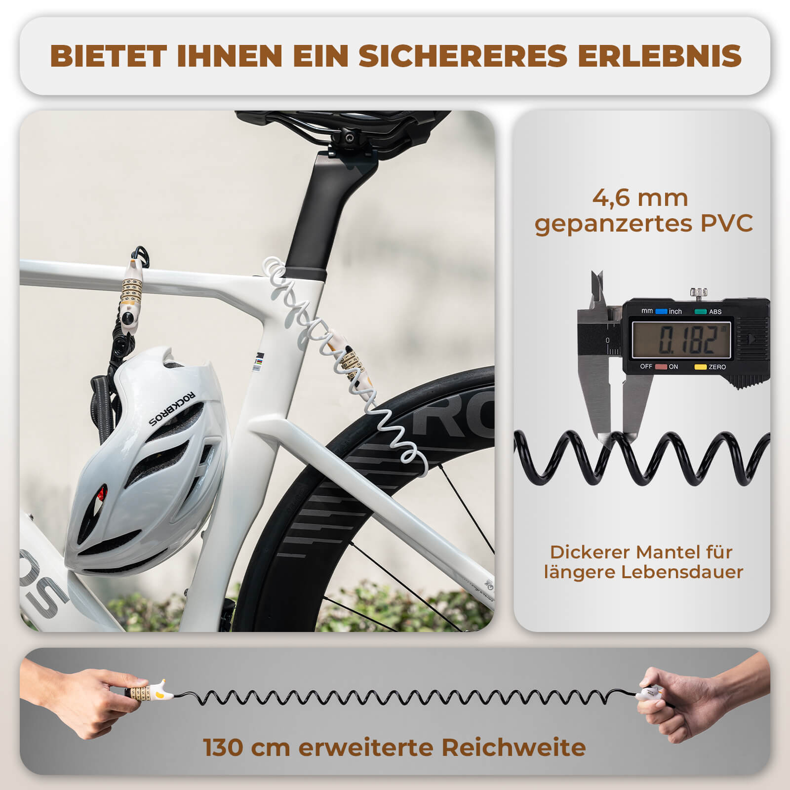 ROCKBROS Multifunktional Fahrradschloss Kinder Zahlenschloss Helmschloss - Fahrradschloss ROCKBROS - EU - NooMii