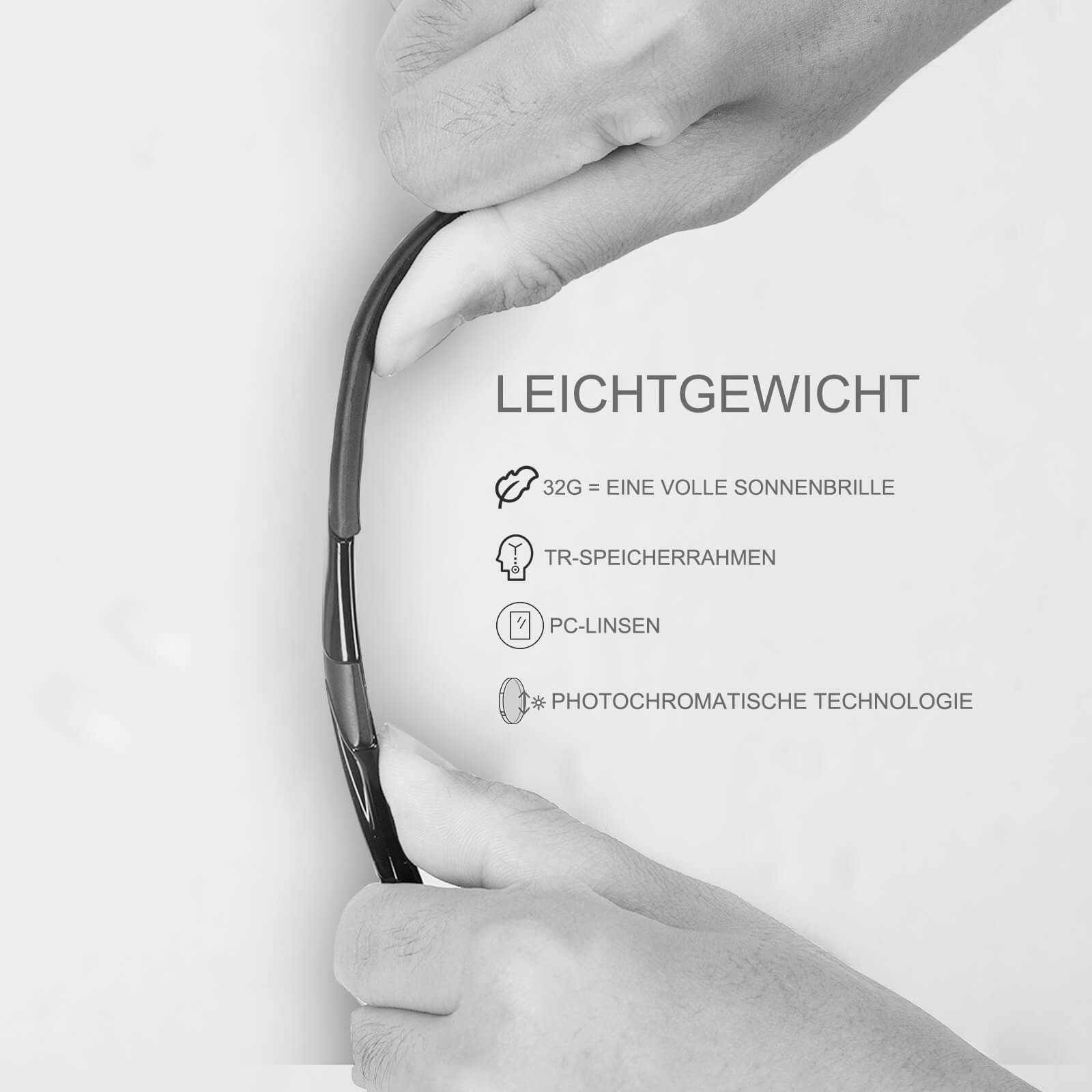 ROCKBROS Photochrome Radsport Brille mit UV400 Schutz - Fahrradbrille ROCKBROS - EU - NooMii