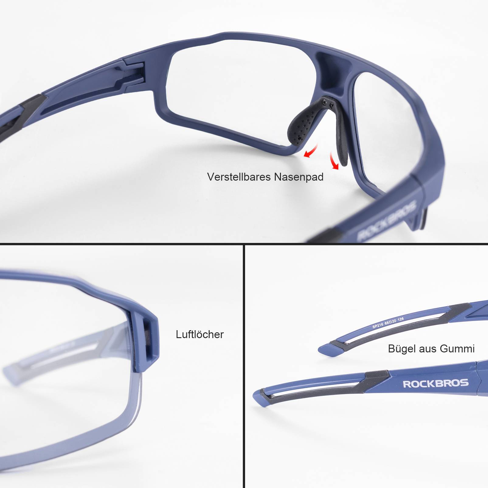 ROCKBROS Photochrome Sonnenbrille für Outdoor - Aktivitäten Unisex - Fahrradbrille ROCKBROS - EU - NooMii