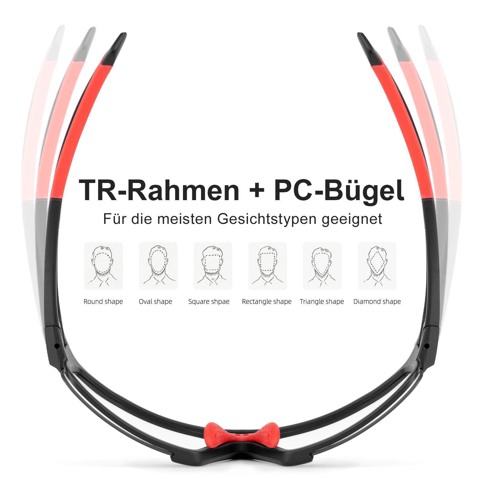 ROCKBROS Photochrome Sonnenbrille für Outdoor - Aktivitäten Unisex - Fahrradbrille ROCKBROS - EU - NooMii