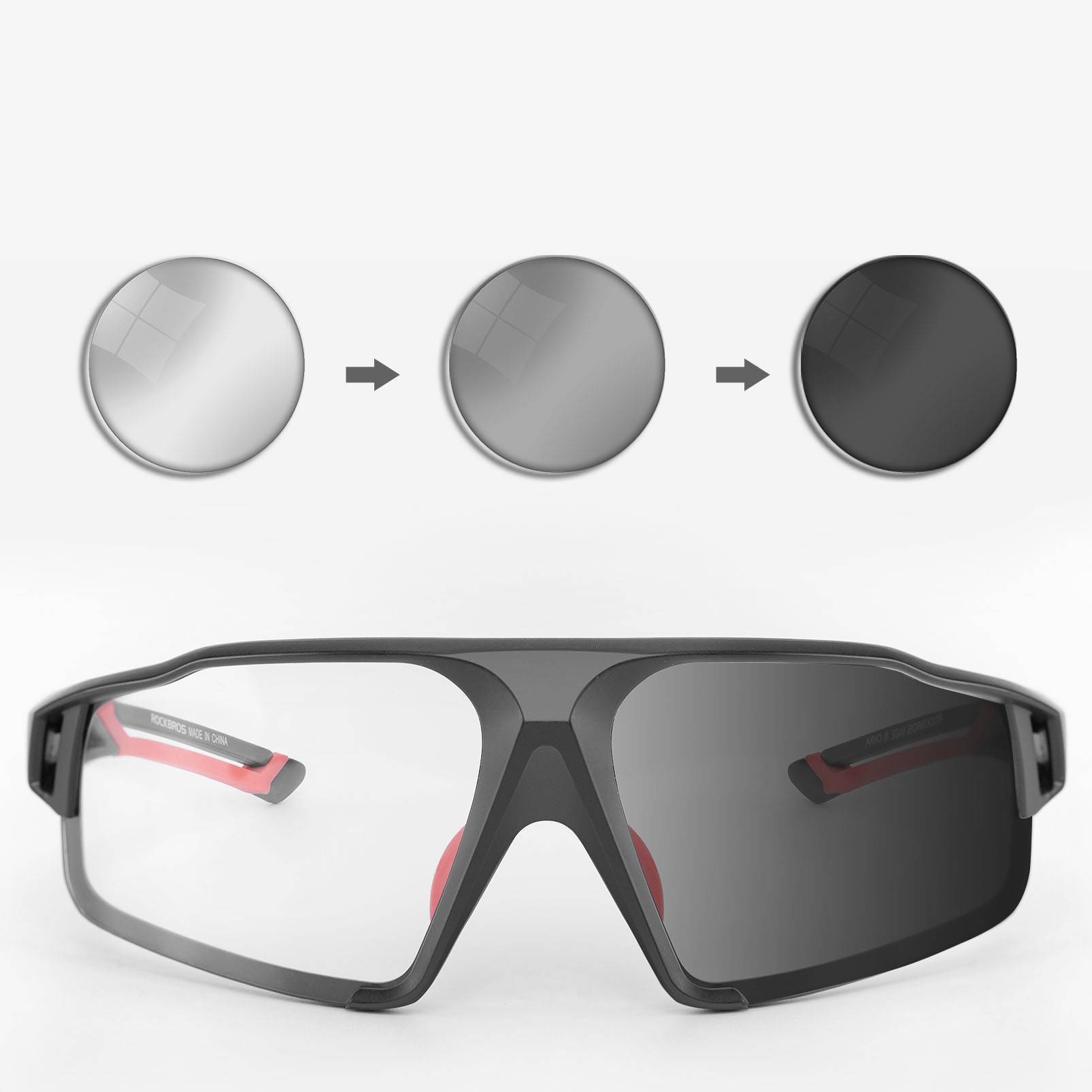 ROCKBROS Photochrome Sonnenbrille für Outdoor - Aktivitäten Unisex - Fahrradbrille ROCKBROS - EU - NooMii