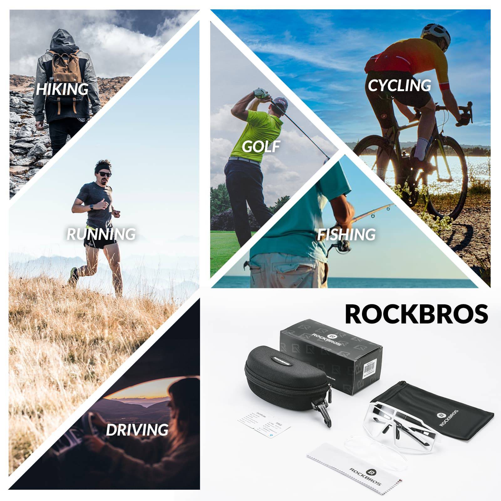 ROCKBROS Polarisiert Fahrradbrille Sport Sonnenbrille für Outdoorsport - Fahrradbrille ROCKBROS - EU - NooMii