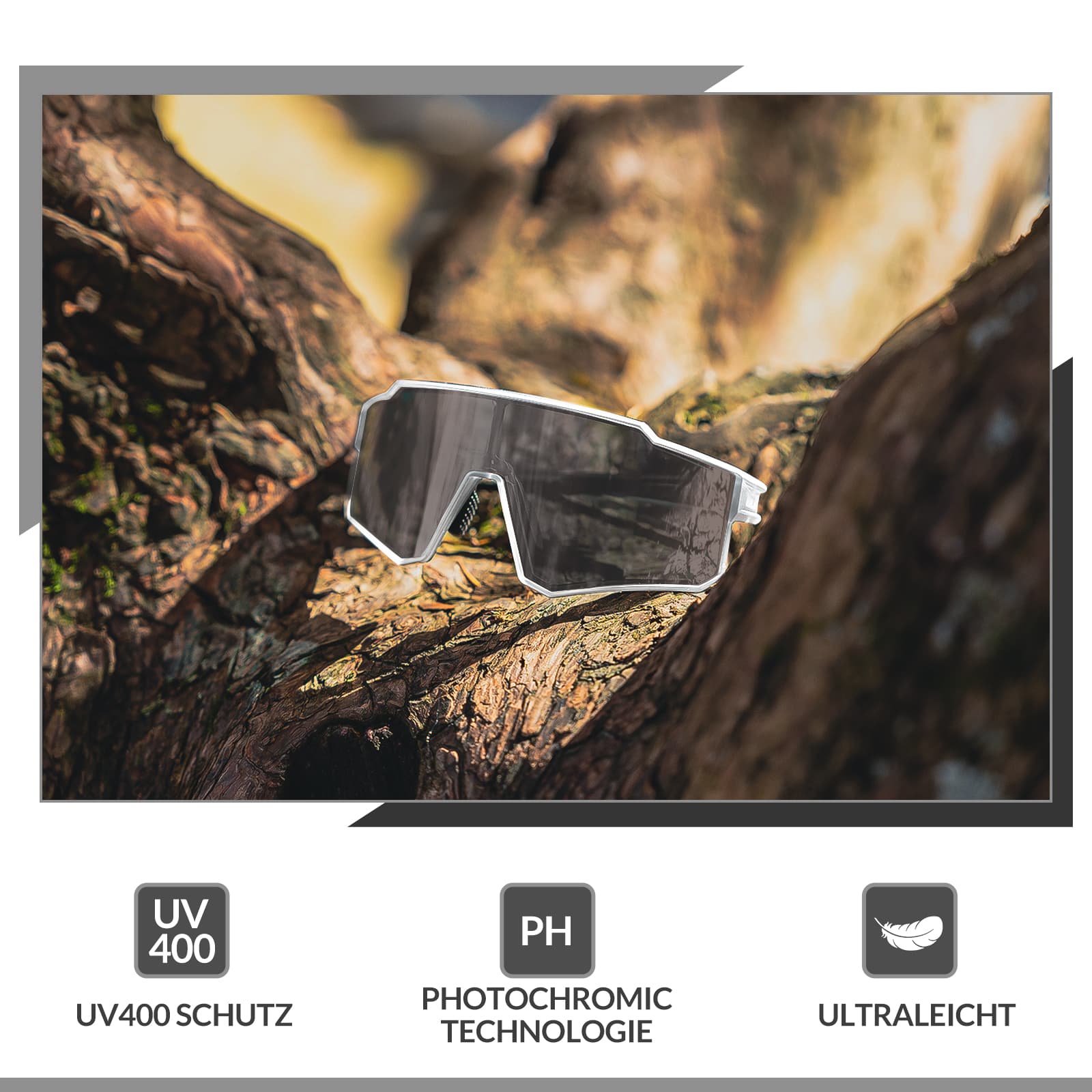 ROCKBROS Polarisiert Fahrradbrille Sport Sonnenbrille für Outdoorsport - Fahrradbrille ROCKBROS - EU - NooMii