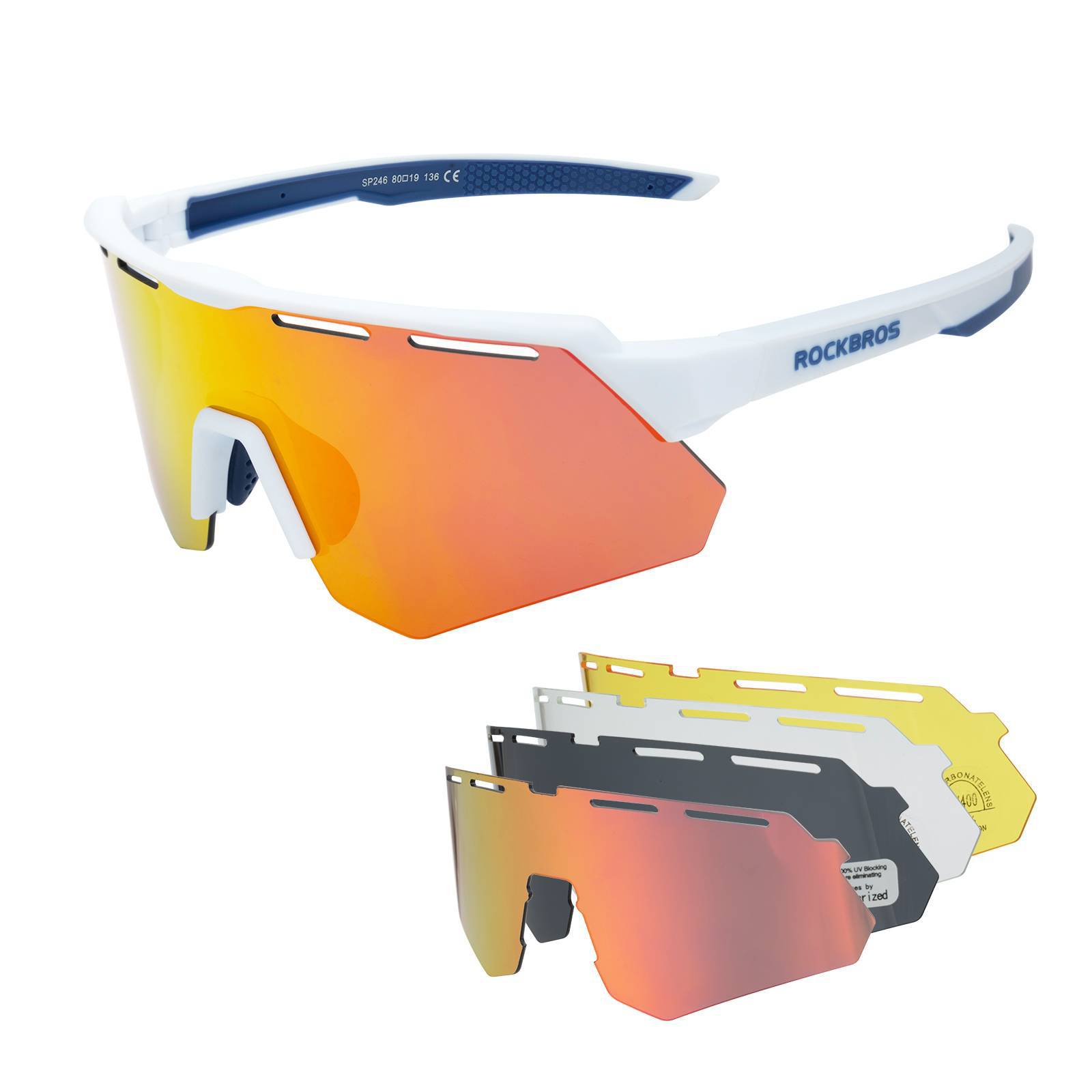 ROCKBROS Polarisierte Fahrradbrille mit 4 Wechselgläser - Fahrradbrille ROCKBROS - EU - NooMii