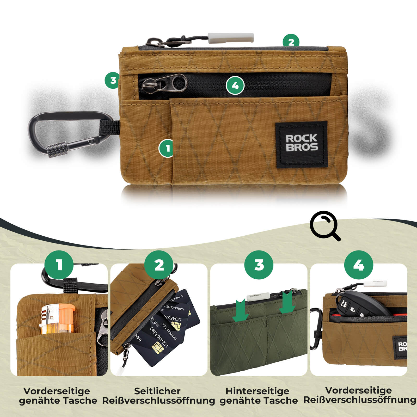 ROCKBROS Portemonnaie Geldbeutel Handytasche Tragbare mit Hängeschloss - Fahrradtaschen ROCKBROS - EU - NooMii