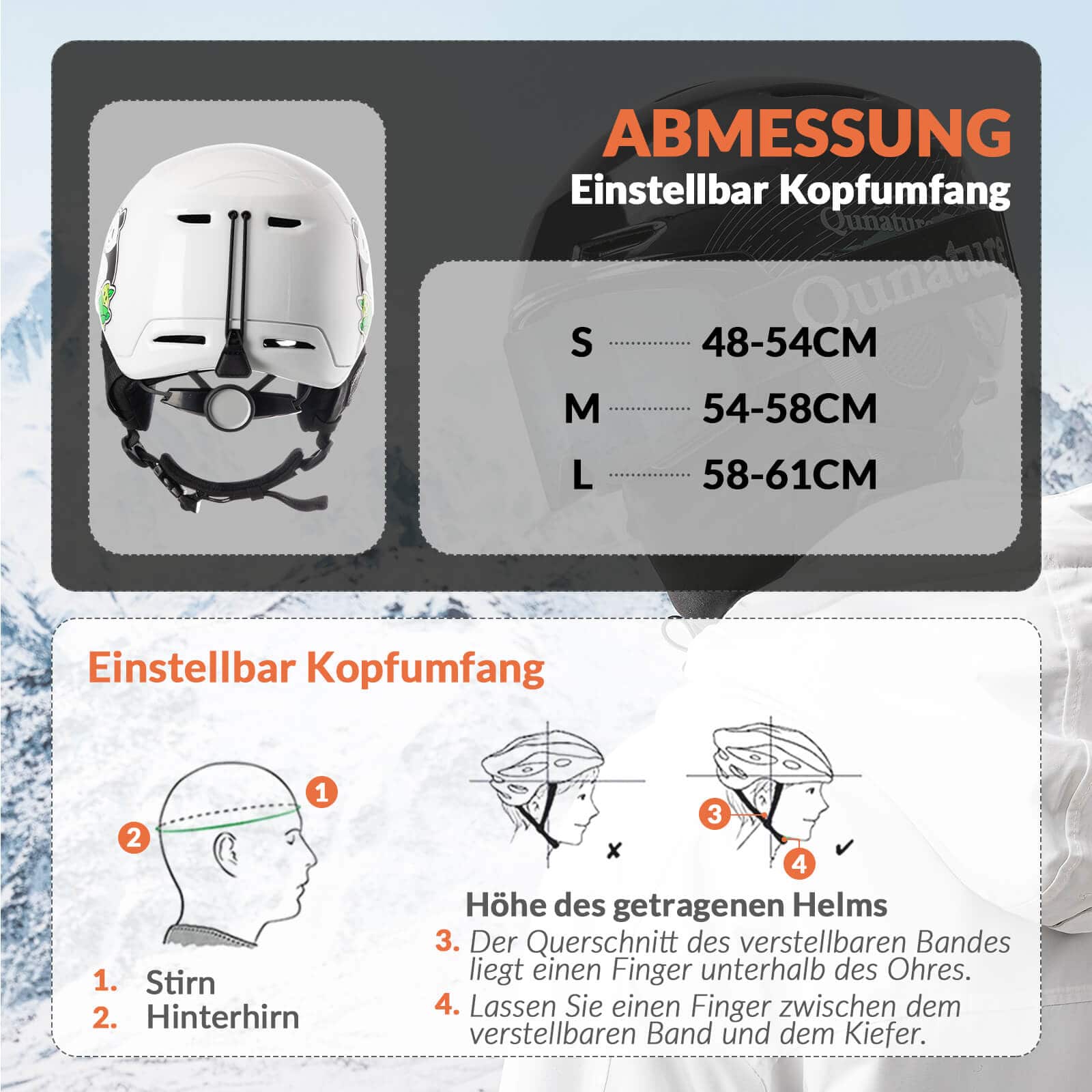 ROCKBROS - Qunature Skihelm mit Ohrenschützern Schneehelm Winter für Skifahren - Skihelm ROCKBROS - EU - NooMii