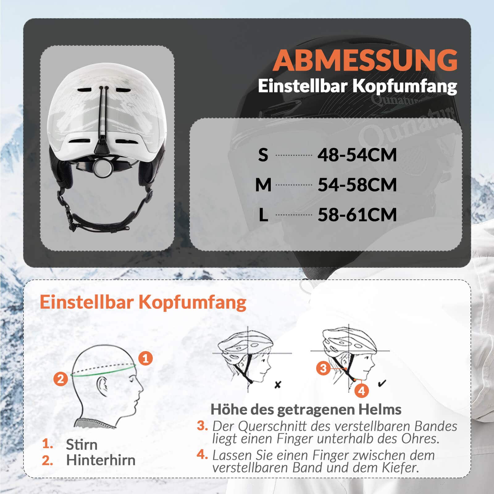 ROCKBROS - Qunature Skihelm mit Ohrenschützern Schneehelm Winter für Skifahren - Skihelm ROCKBROS - EU - NooMii