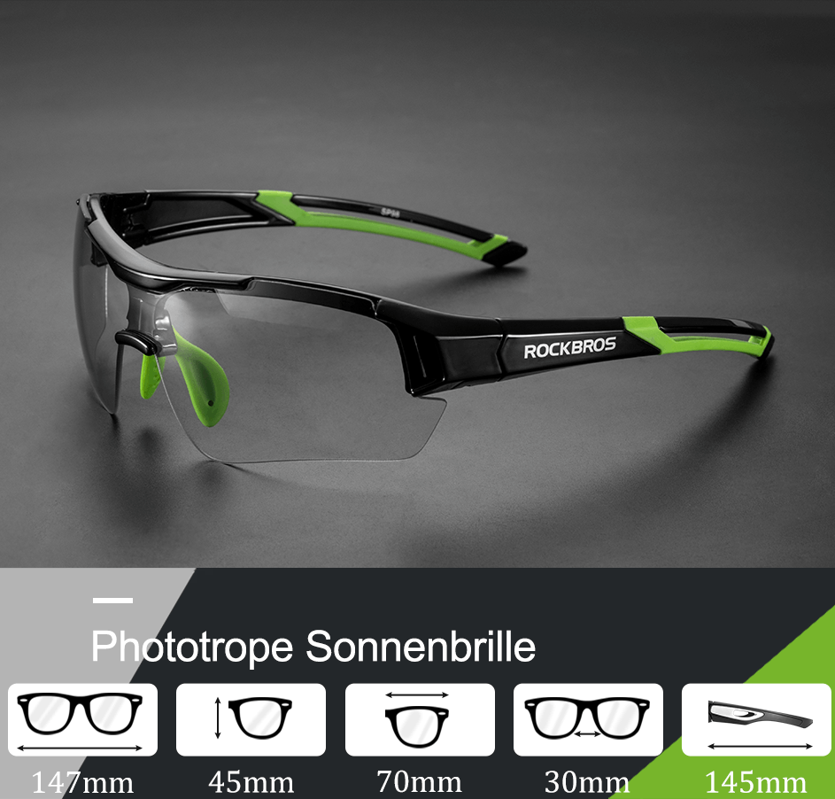 ROCKBROS Radbrille Sonnenbrille Halbrahmen Photochromatische Brille - Fahrradbrille ROCKBROS - EU - NooMii