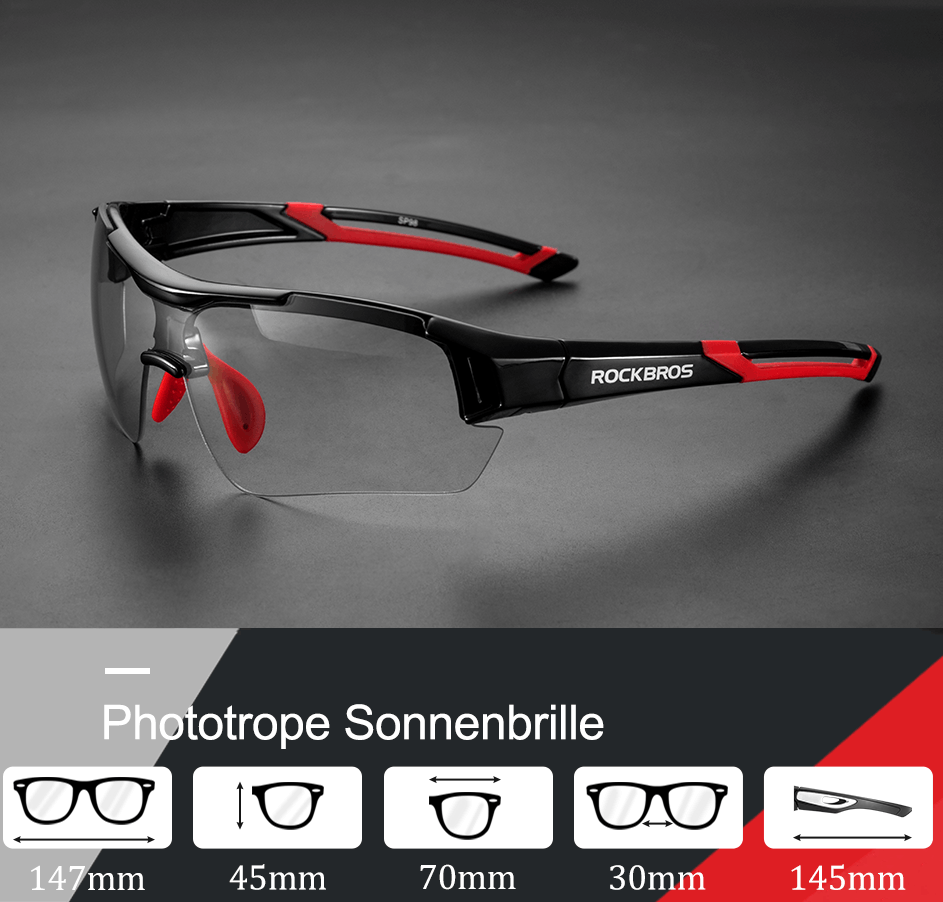 ROCKBROS Radbrille Sonnenbrille Halbrahmen Photochromatische Brille - Fahrradbrille ROCKBROS - EU - NooMii