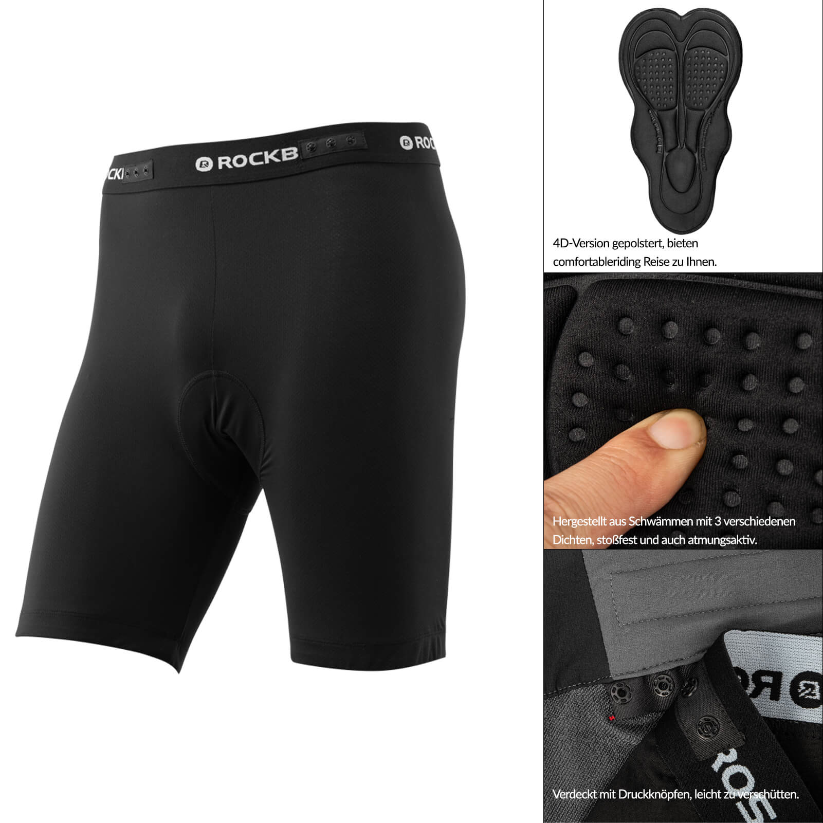 ROCKBROS Radhose Herren Kurz atmungsaktiv Anti - Stoß Fahrradhose - Fahrradhose ROCKBROS - EU - NooMii